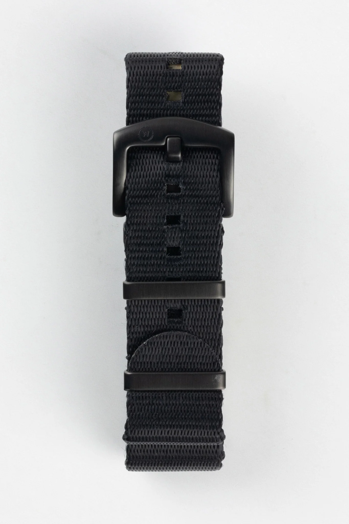 Seatbelt Nylon Watch Strap in BLACK with BLACK PVD Hardware - Image 3