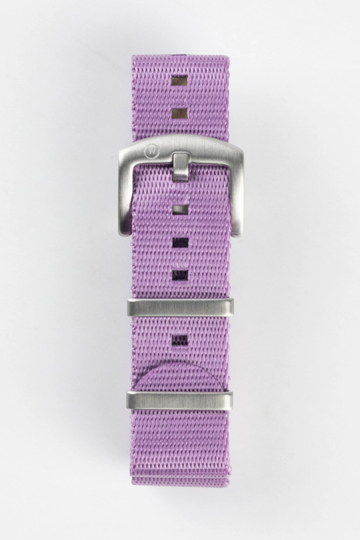 Seatbelt Nylon Watch Strap in PURPLE with BRUSHED STEEL Hardware - Image 3