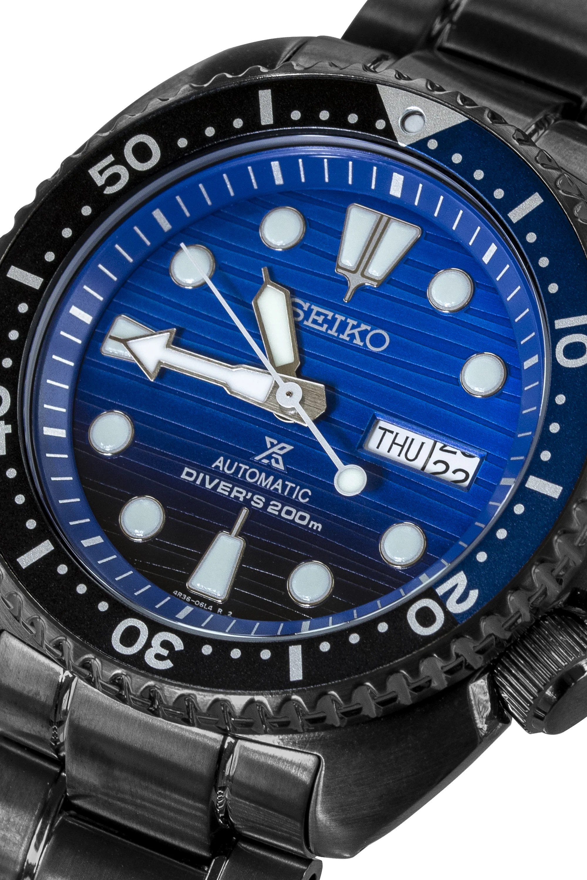 SEIKO Prospex Turtle 'Save The Ocean' Automatic Men's 45mm Diver Watch - SRPD11K1 - Black with Blue Dial - Image 3