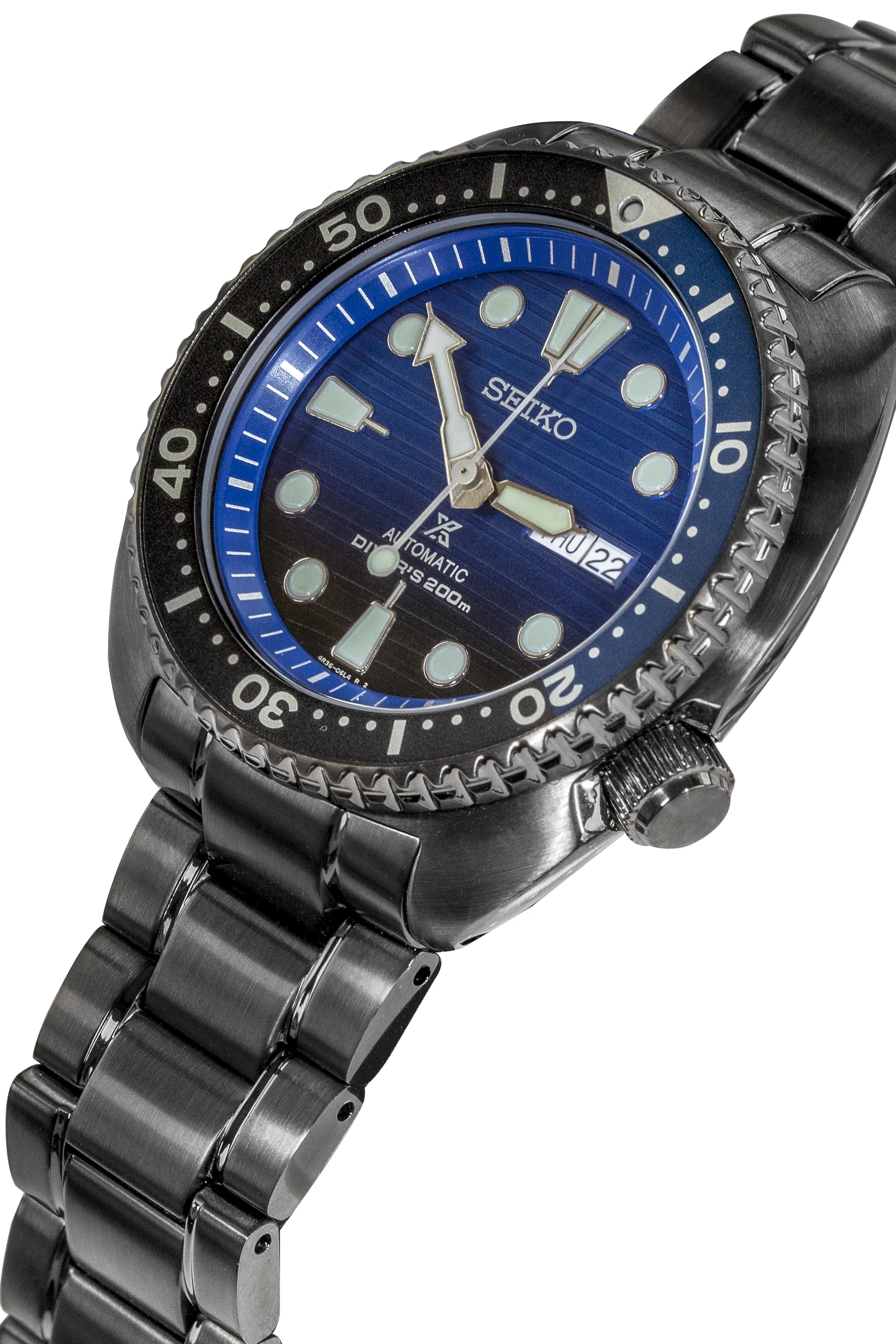 SEIKO Prospex Turtle 'Save The Ocean' Automatic Men's 45mm Diver Watch - SRPD11K1 - Black with Blue Dial - Image 5