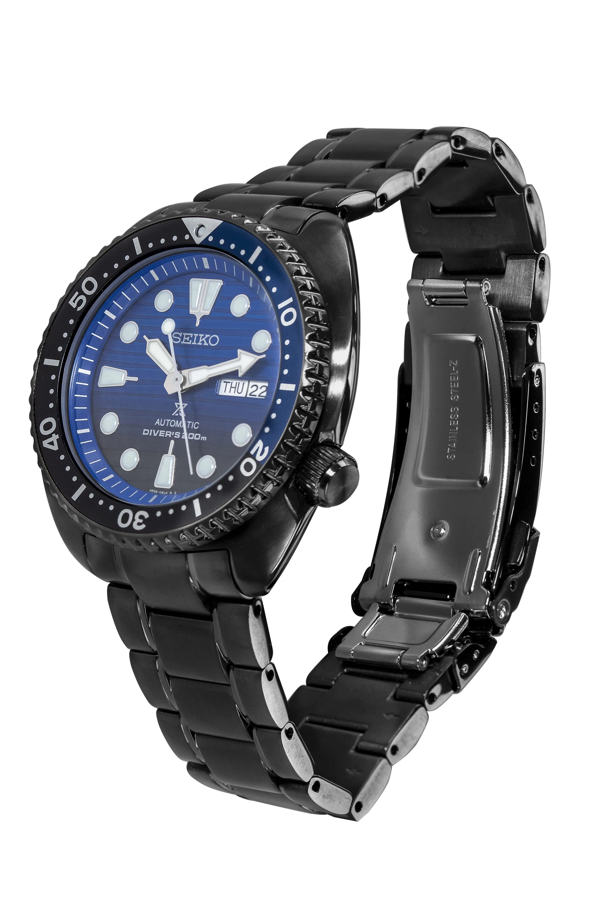 SEIKO Prospex Turtle 'Save The Ocean' Automatic Men's 45mm Diver Watch - SRPD11K1 - Black with Blue Dial - Image 7