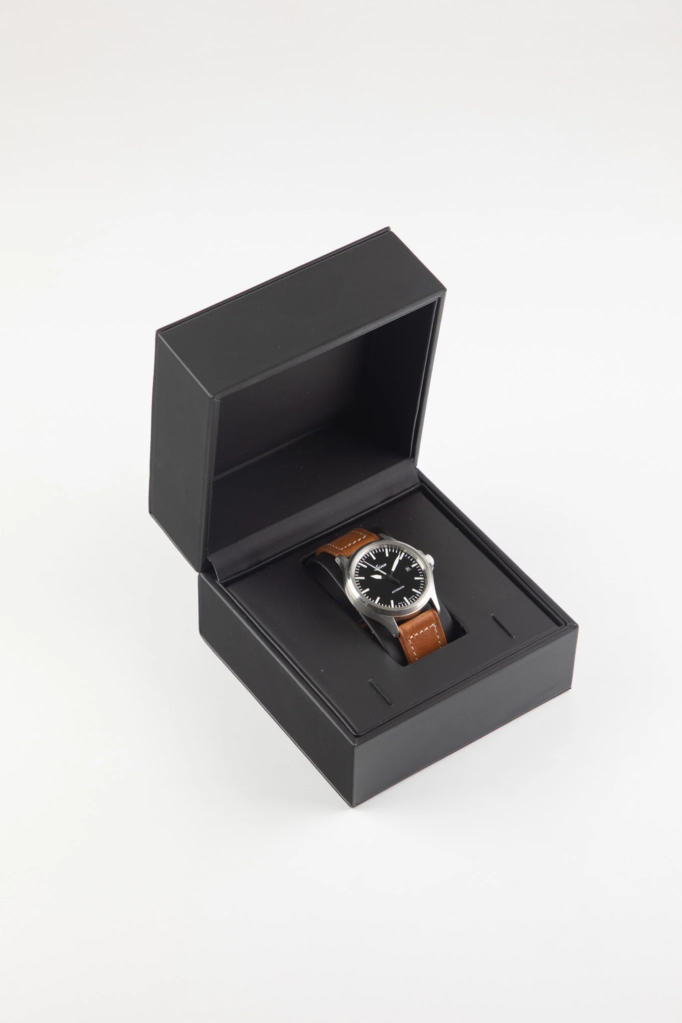 SINN 556 I Stainless Steel 38.5mm Sports Watch - Brown Leather Strap - Image 13