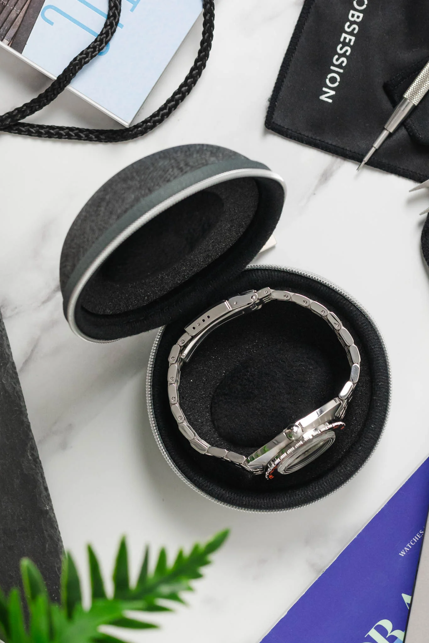 Oyster - 1 Watch Travel Case - Slate Grey - Image 6