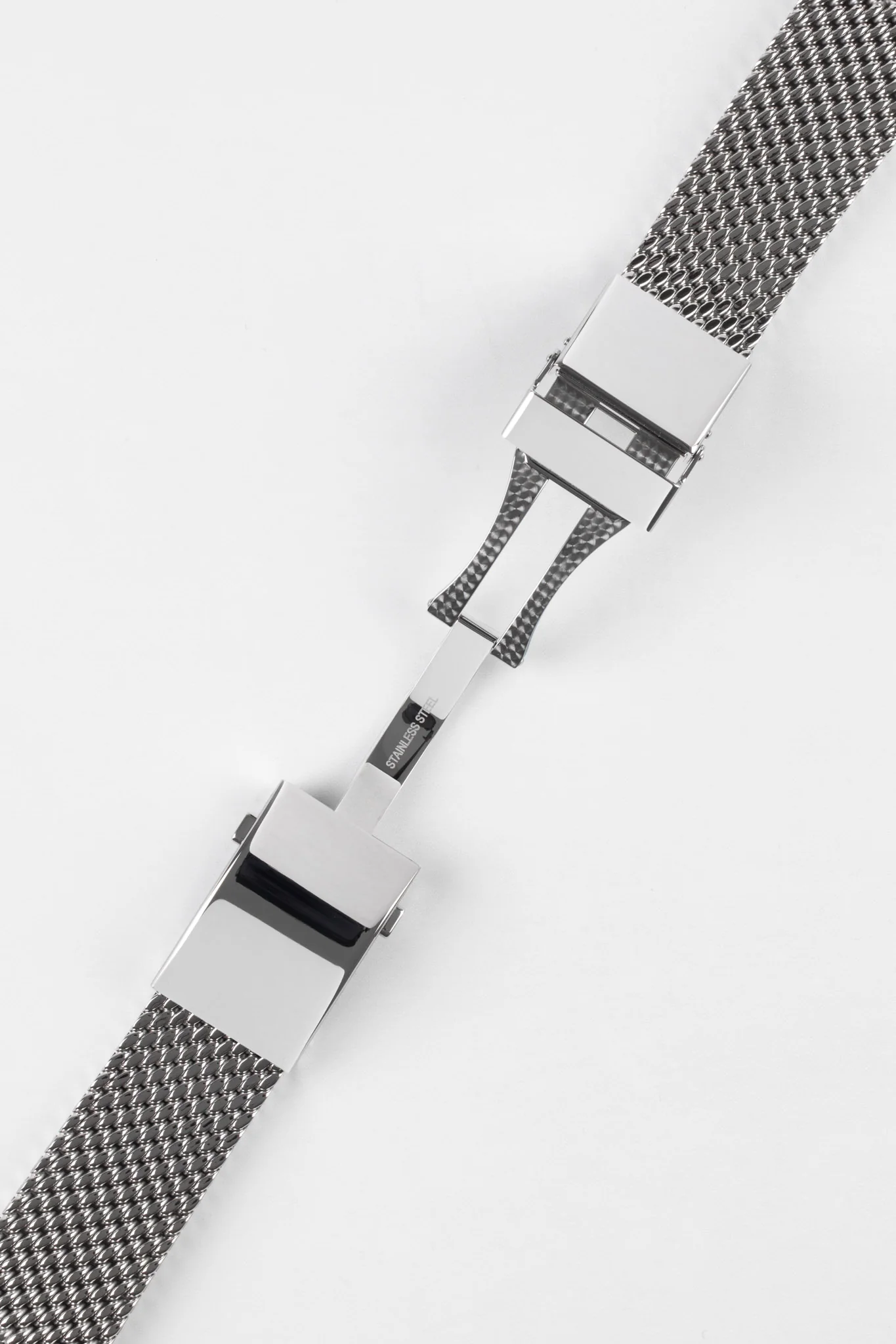 Staib 2785 Premium Milanaise 316L Stainless Steel Mesh Watch Bracelet - POLISHED SILVER - Image 3