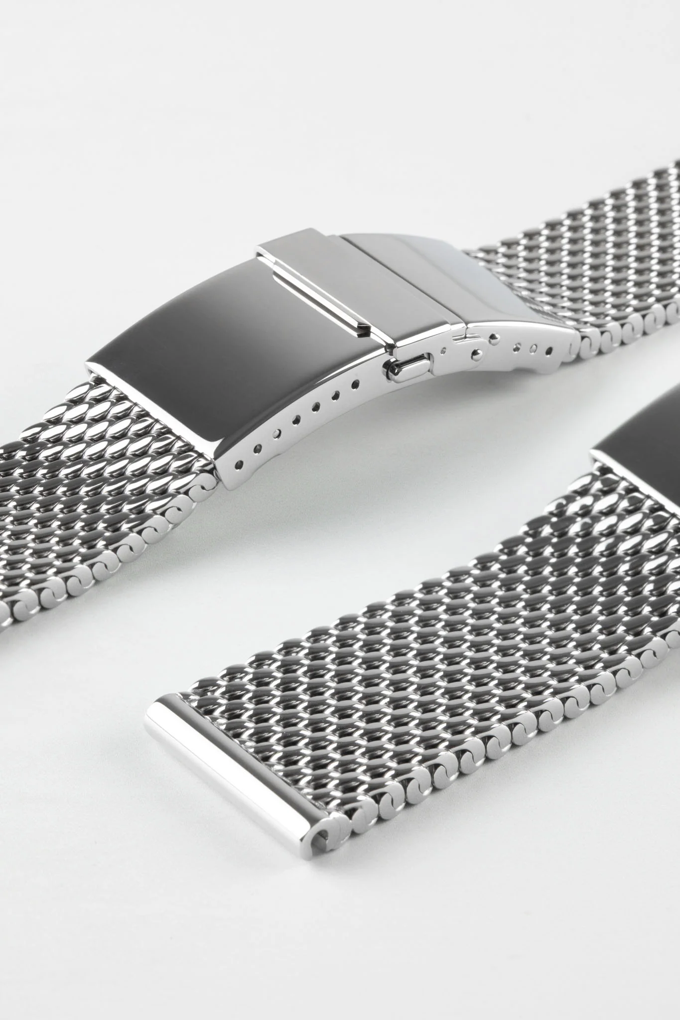 Staib 2785 Premium Milanaise 316L Stainless Steel Mesh Watch Bracelet - POLISHED SILVER - Image 5