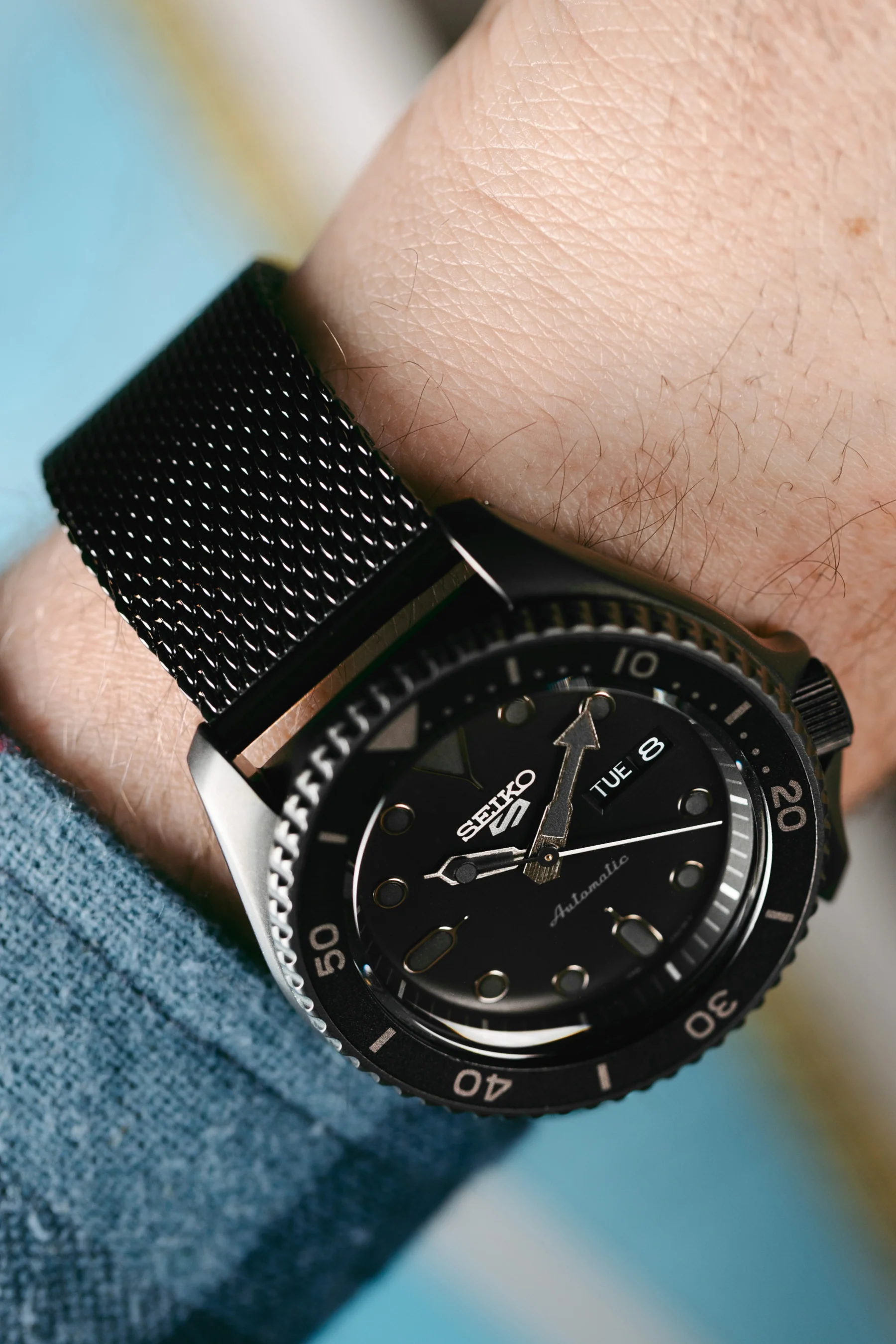 Staib SOC 2906 Quick-Release Milanaise Mesh Watch Bracelet - BLACK - Image 2