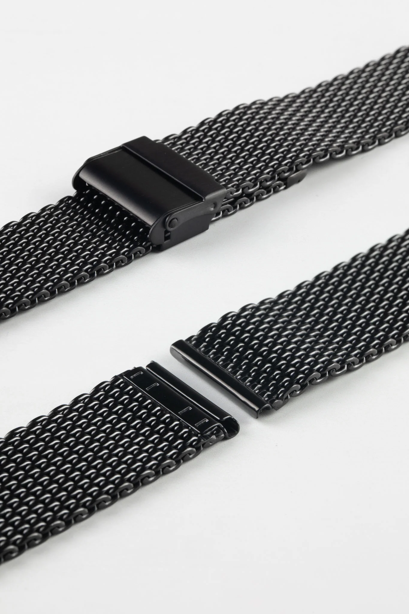 Staib SOC 2906 Stainless Steel Milanaise Mesh Watch Bracelet - BLACK - Image 5