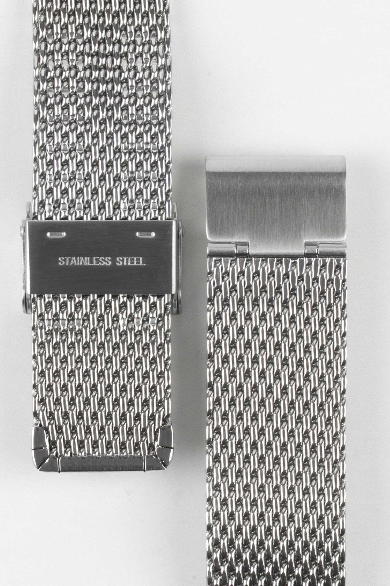 Staib SOC 2906 Stainless Steel Milanaise Mesh Watch Bracelet - POLISHED SILVER - Image 3