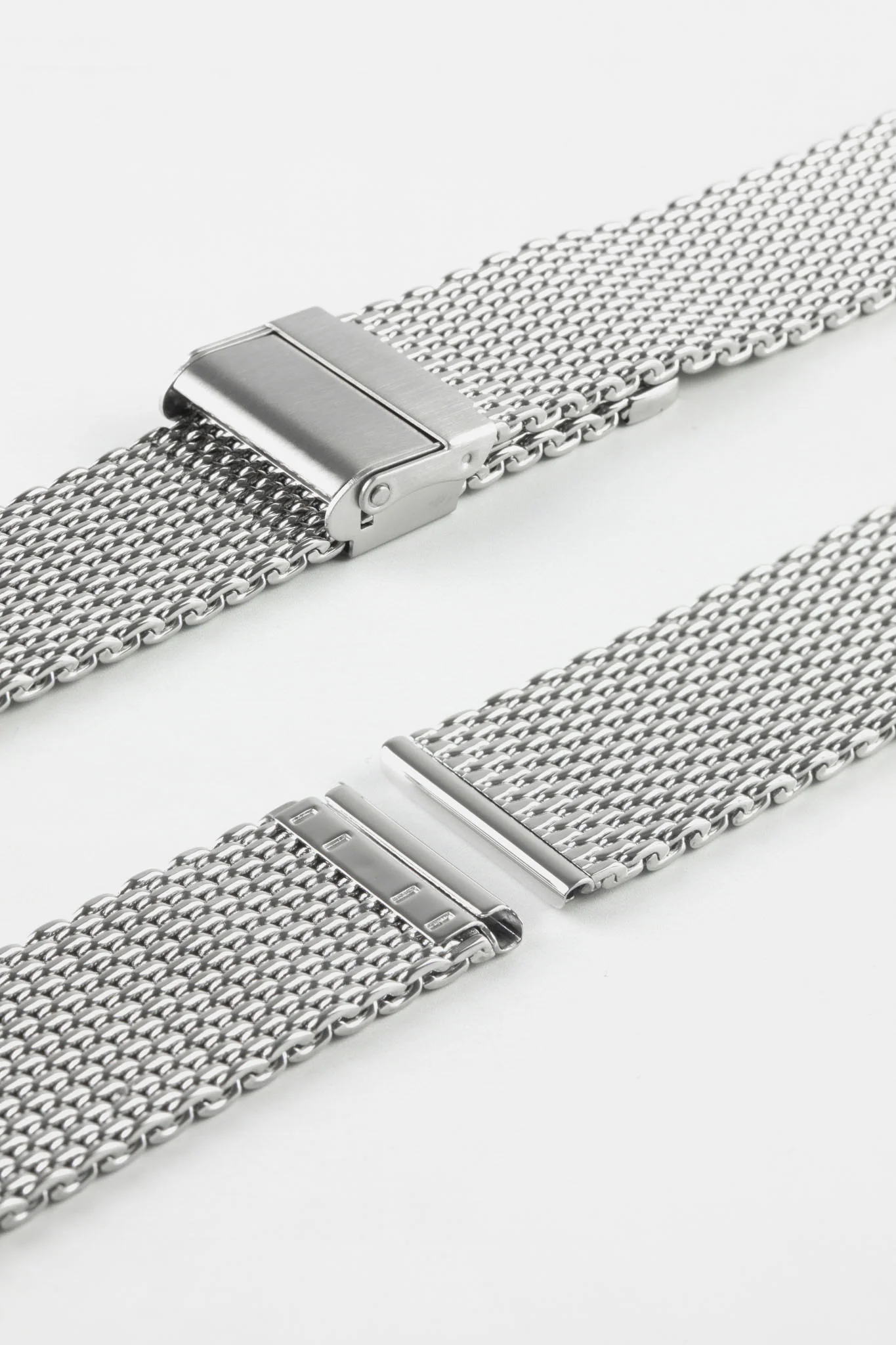 Staib SOC 2906 Stainless Steel Milanaise Mesh Watch Bracelet - POLISHED SILVER - Image 5