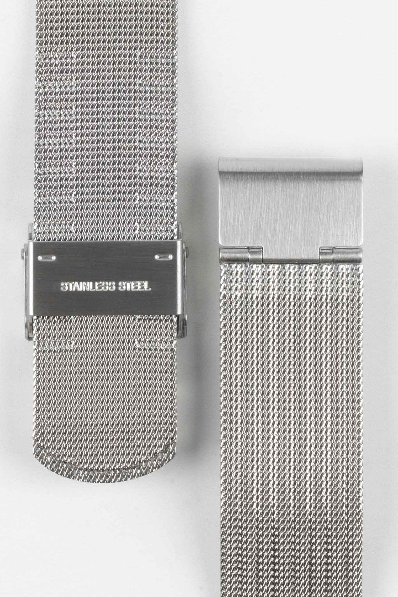 Staib SOC 2908 Stainless Steel Milanaise Mesh 'Groove' Watch Bracelet - POLISHED SILVER - Image 3