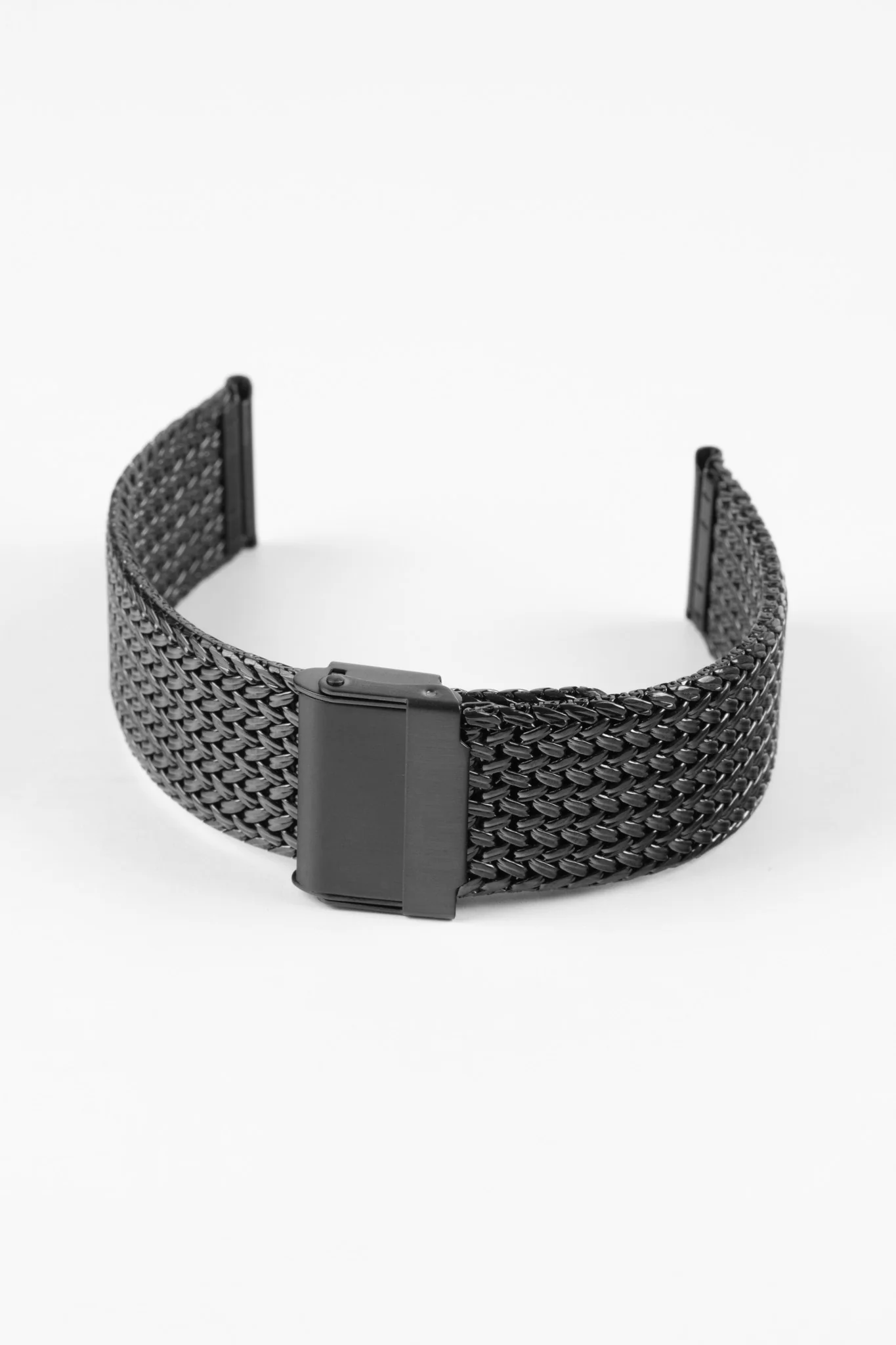 Staib SOC 2910 Stainless Steel Polonaise Mesh Watch Bracelet - BLACK - Image 5