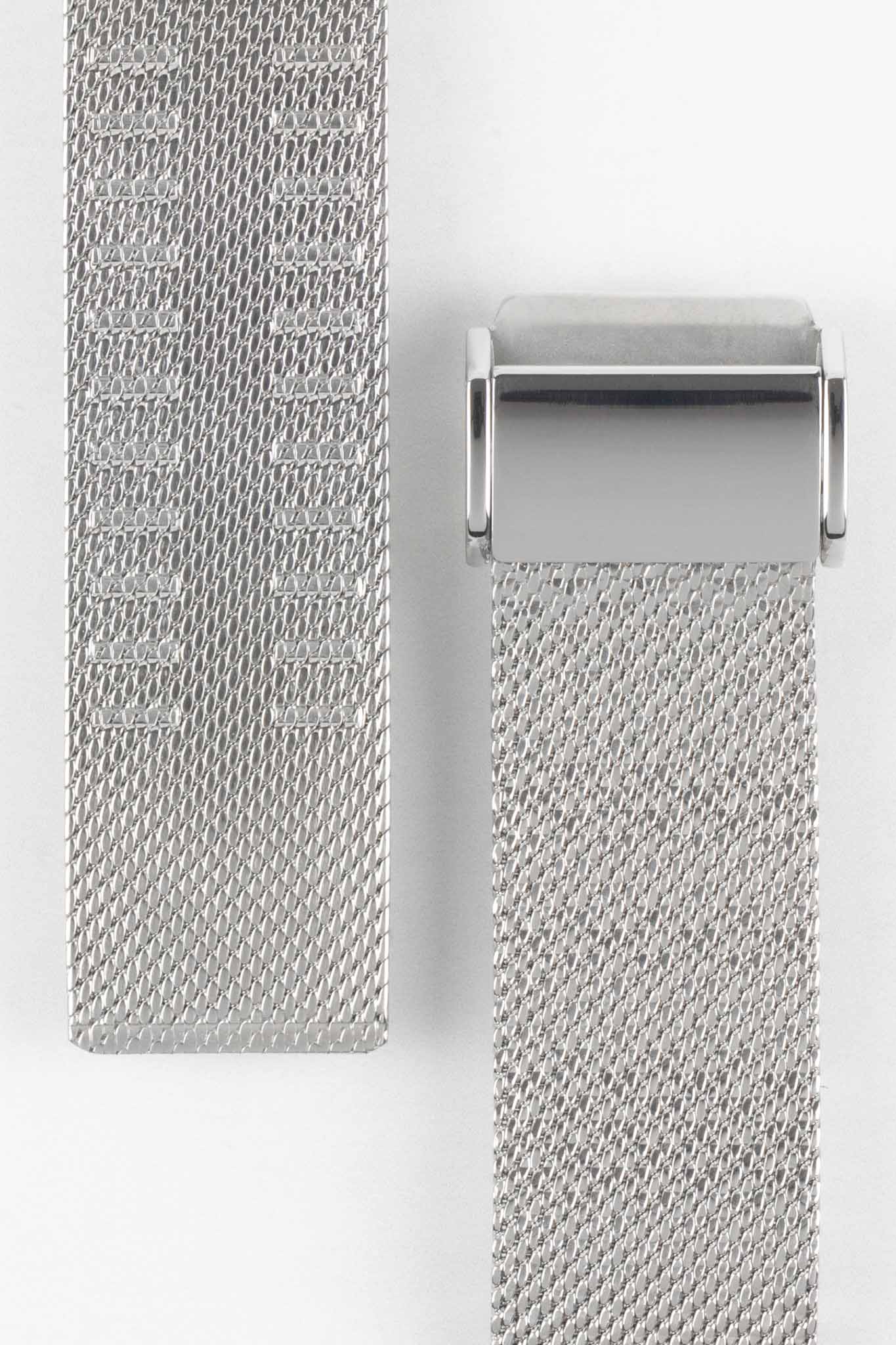 Staib SOC 2912 Stainless Steel High-Frequency Milanaise Mesh Watch Bracelet - POLISHED SILVER - Image 3