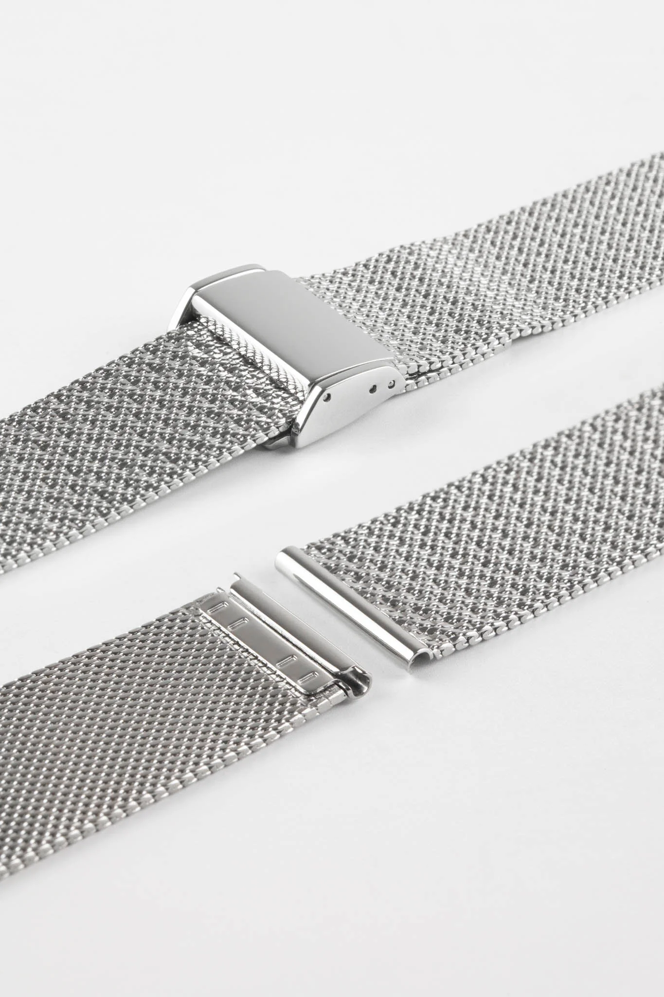 Staib SOC 2912 Stainless Steel High-Frequency Milanaise Mesh Watch Bracelet - POLISHED SILVER - Image 7