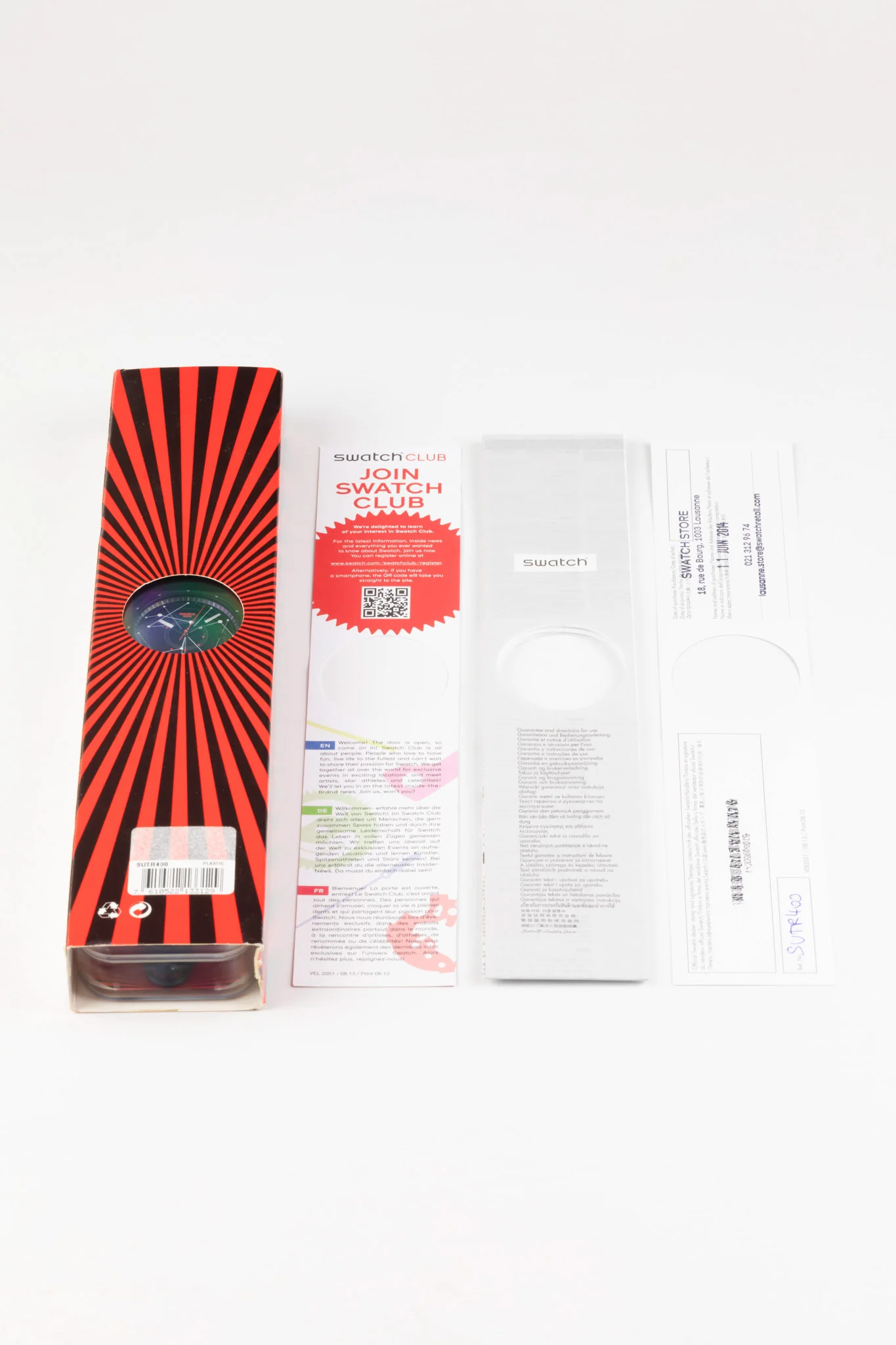 SWATCH SUTR400 Sistem51 42mm Polycarbonate Automatic Watch - Red - Image 10