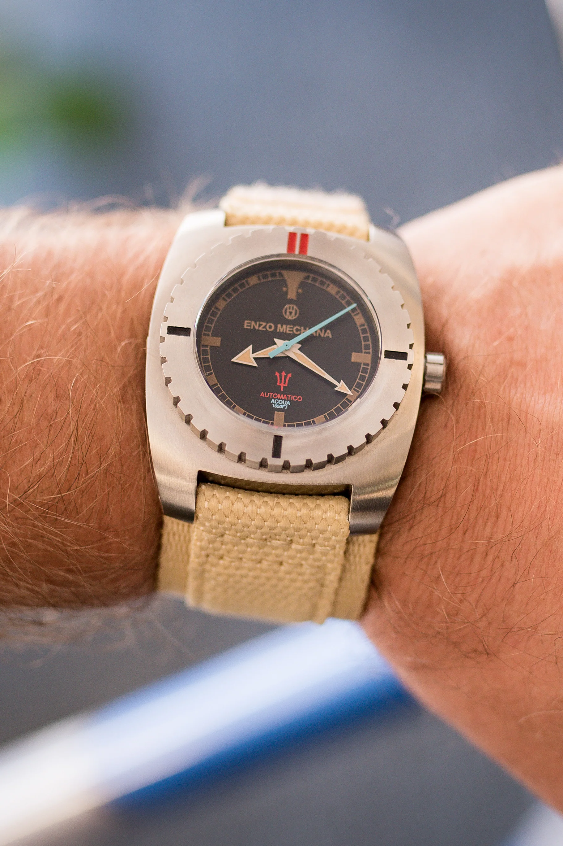 Tactical Hook & Loop Nylon Watch Strap in KHAKI - Image 5