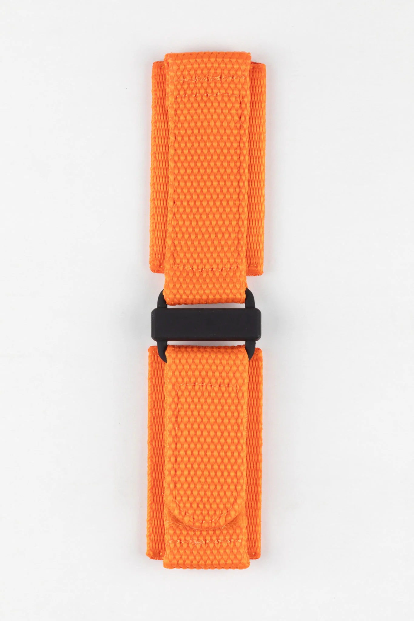 Tactical Hook & Loop Nylon Watch Strap in ORANGE - Image 2