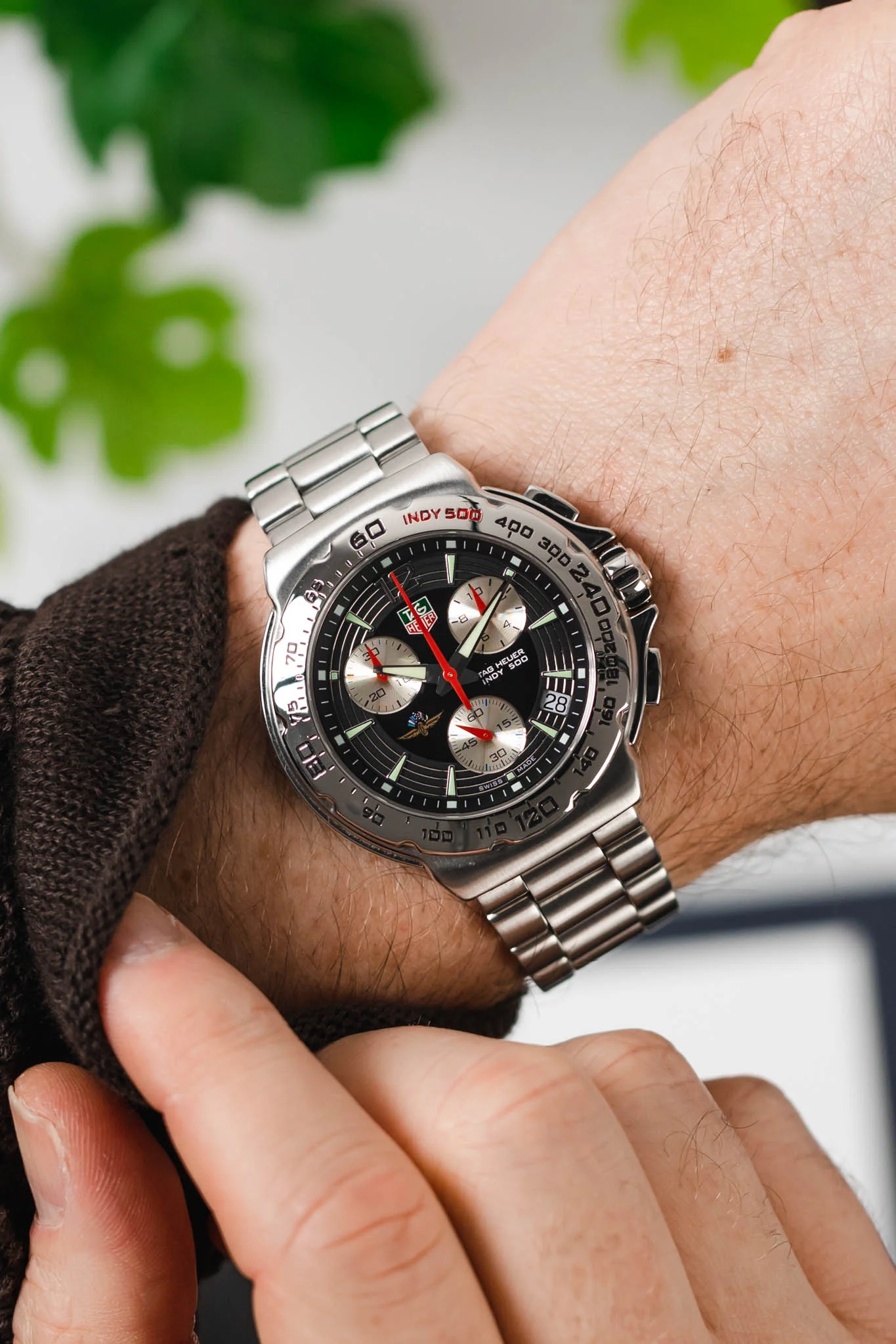 TAG HEUER CAC111B.BA0850 Indy 500 41mm Quartz Chronograph Watch - Black Dial - Image 2