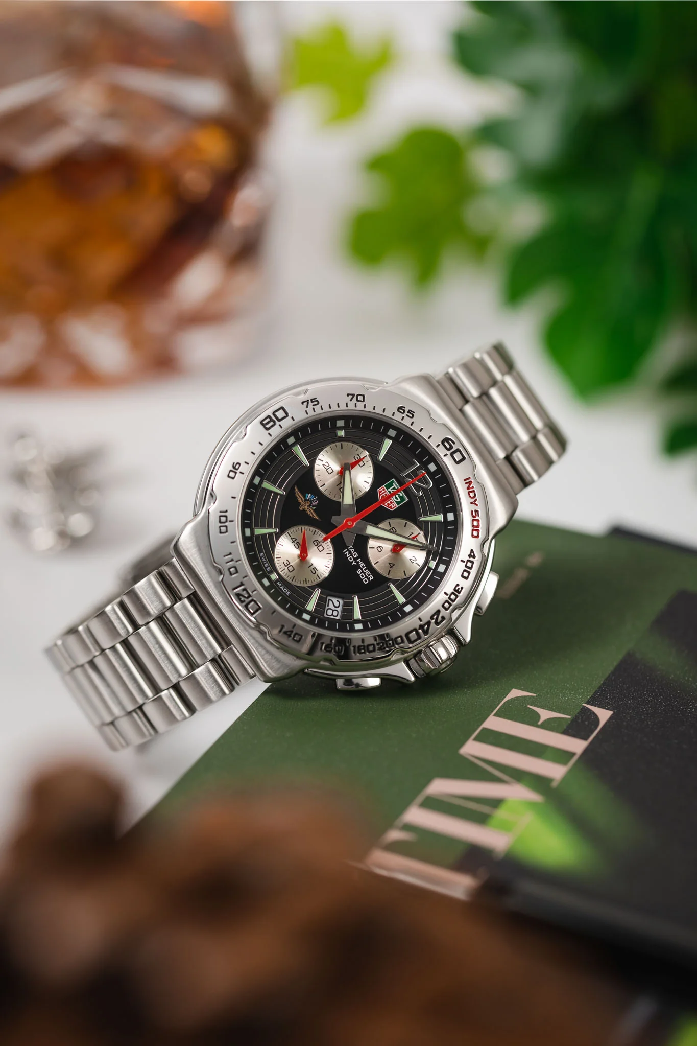 TAG HEUER CAC111B.BA0850 Indy 500 41mm Quartz Chronograph Watch - Black Dial - Image 4