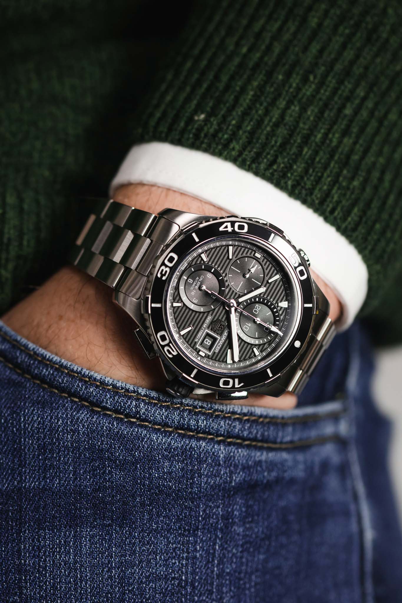 TAG HEUER Aquaracer Chrono 43mm  – Black - Image 5