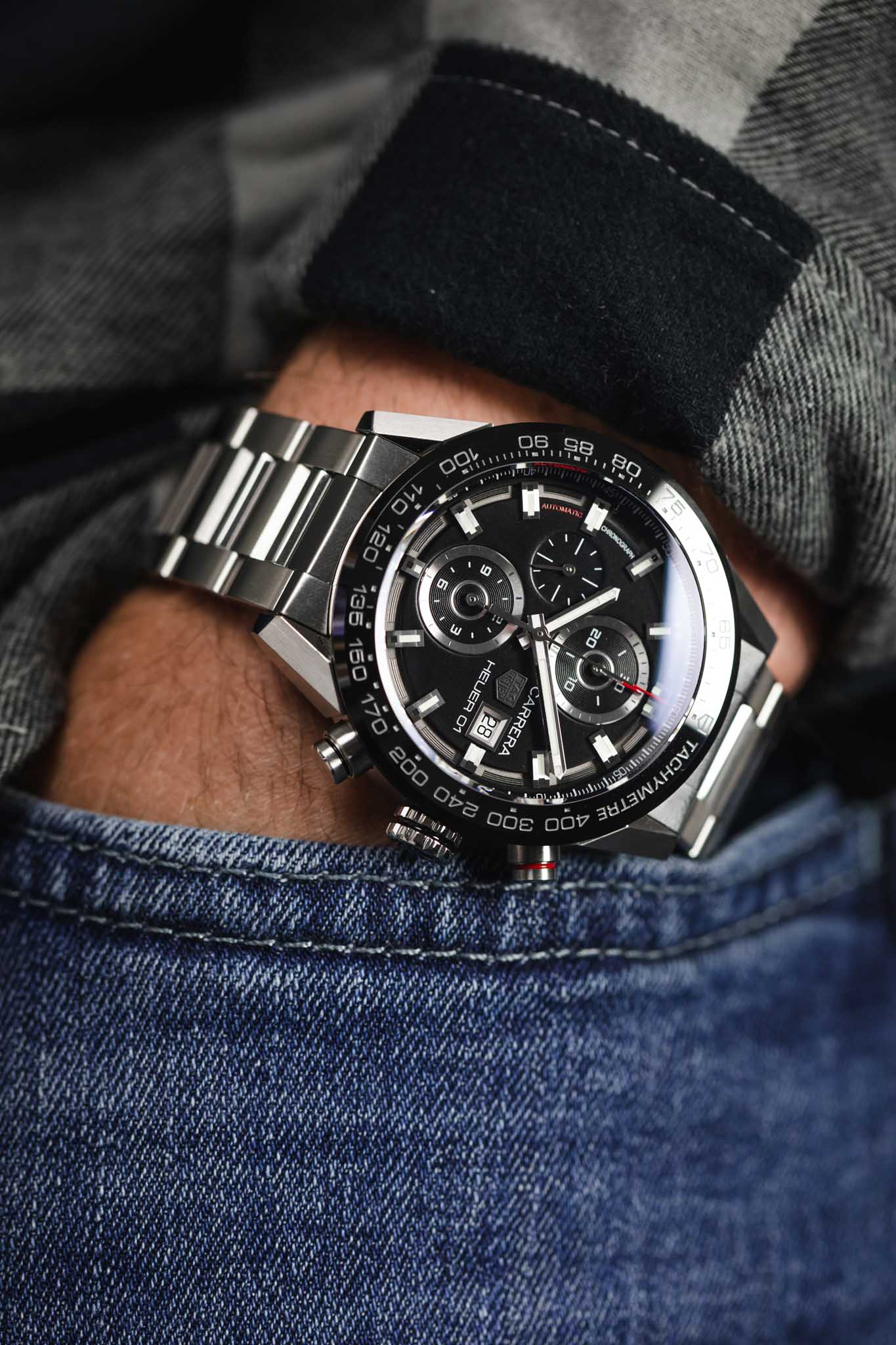 TAG HEUER  Carrera Calibre Heuer 01 43mm  – Black - Image 6