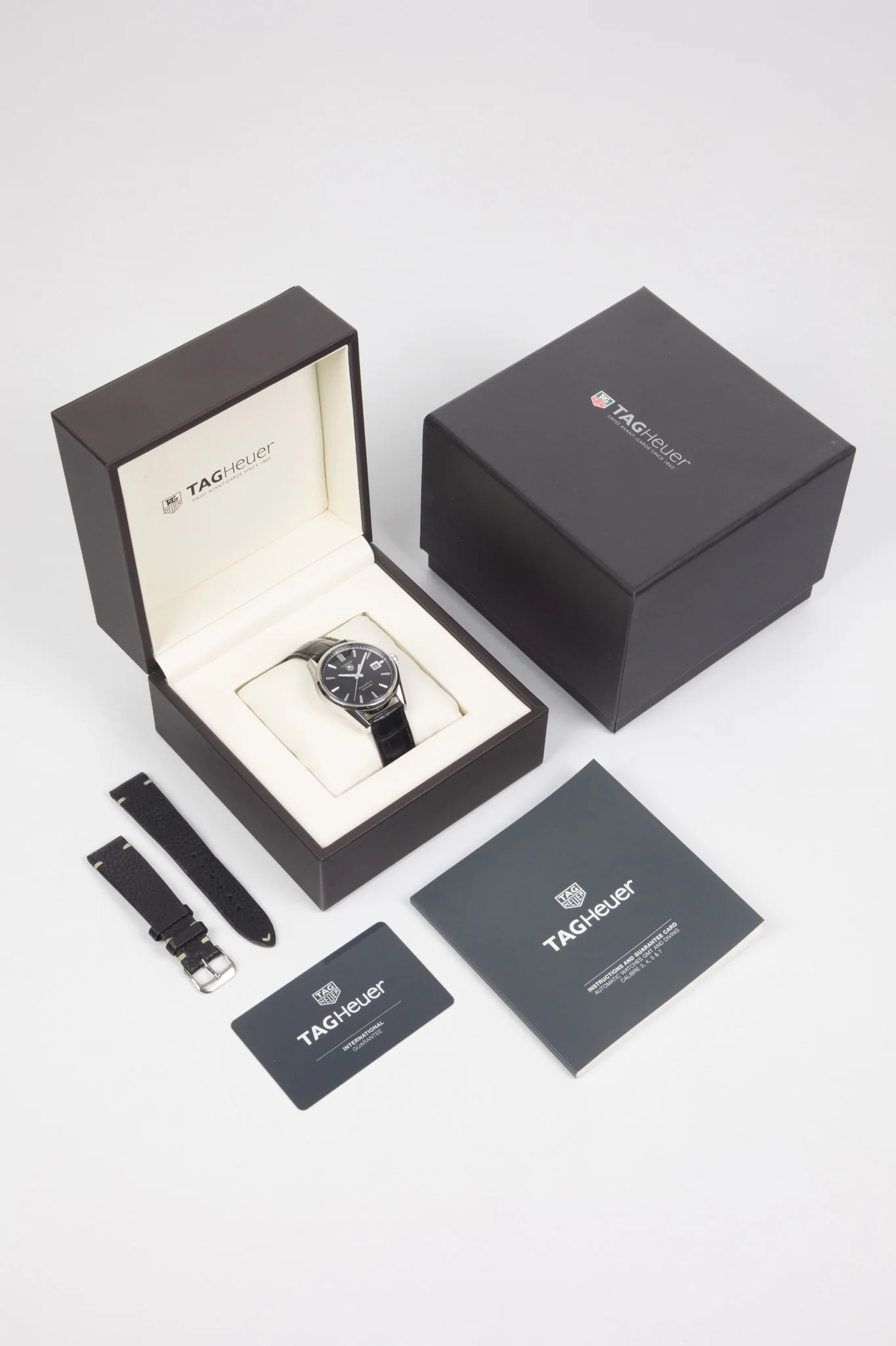 TAG HEUER WAR211A.FC6180 Carrera Calibre 5 39mm Automatic Watch - Black Dial - Image 9