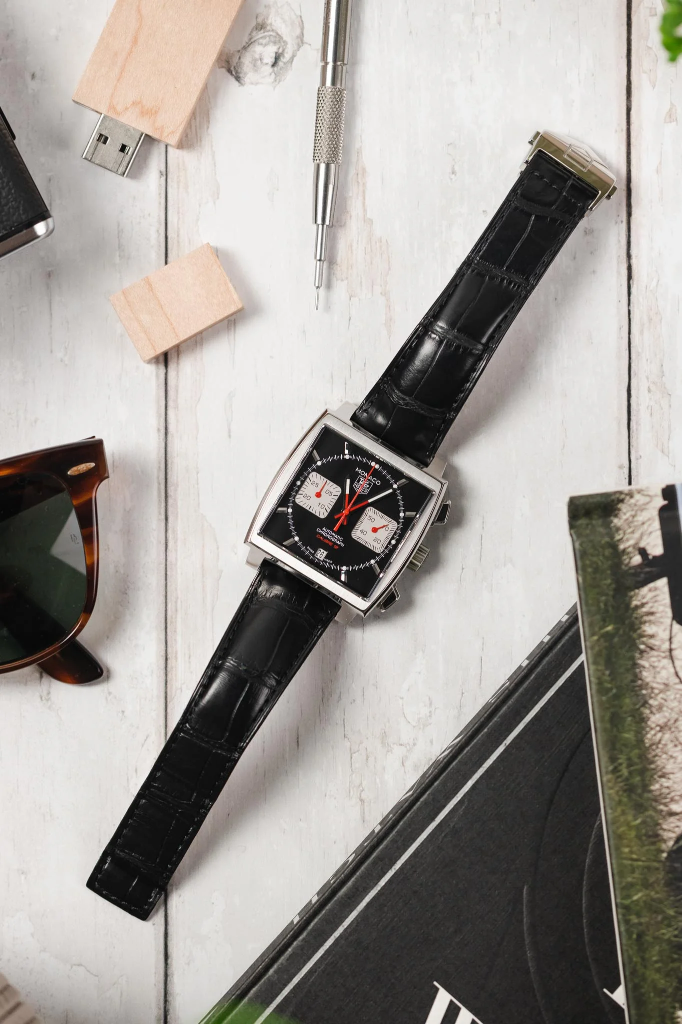 TAG HEUER  Monaco Automatic Chronograph 39mm - Black - Image 4