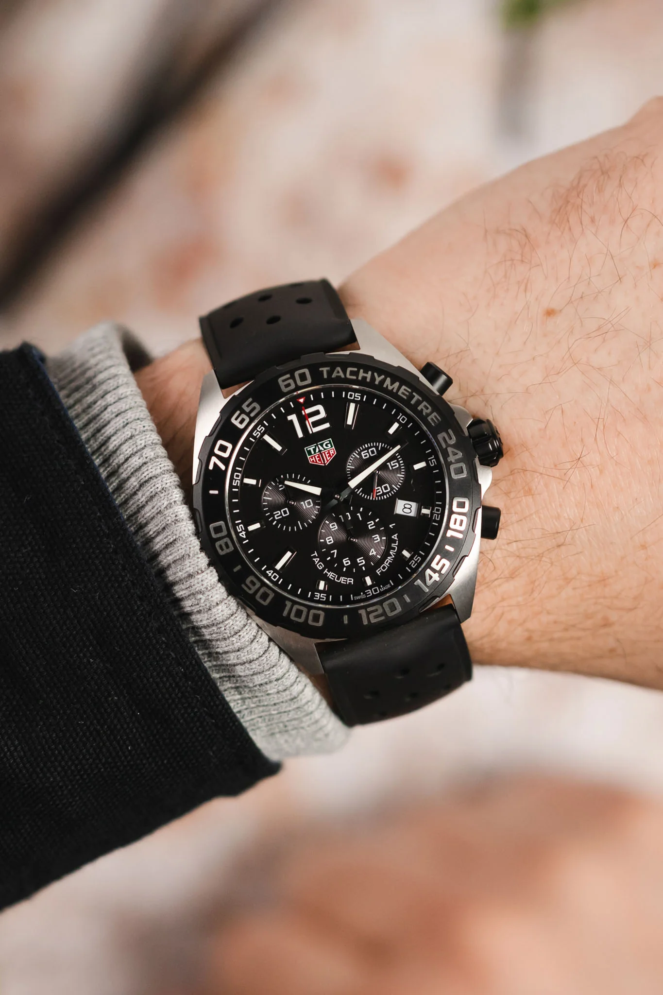 TAG HEUER CAZ1010.FT8024 Formula 1 43mm Quartz Chronograph – Black Dial & Rubber Strap - Image 2