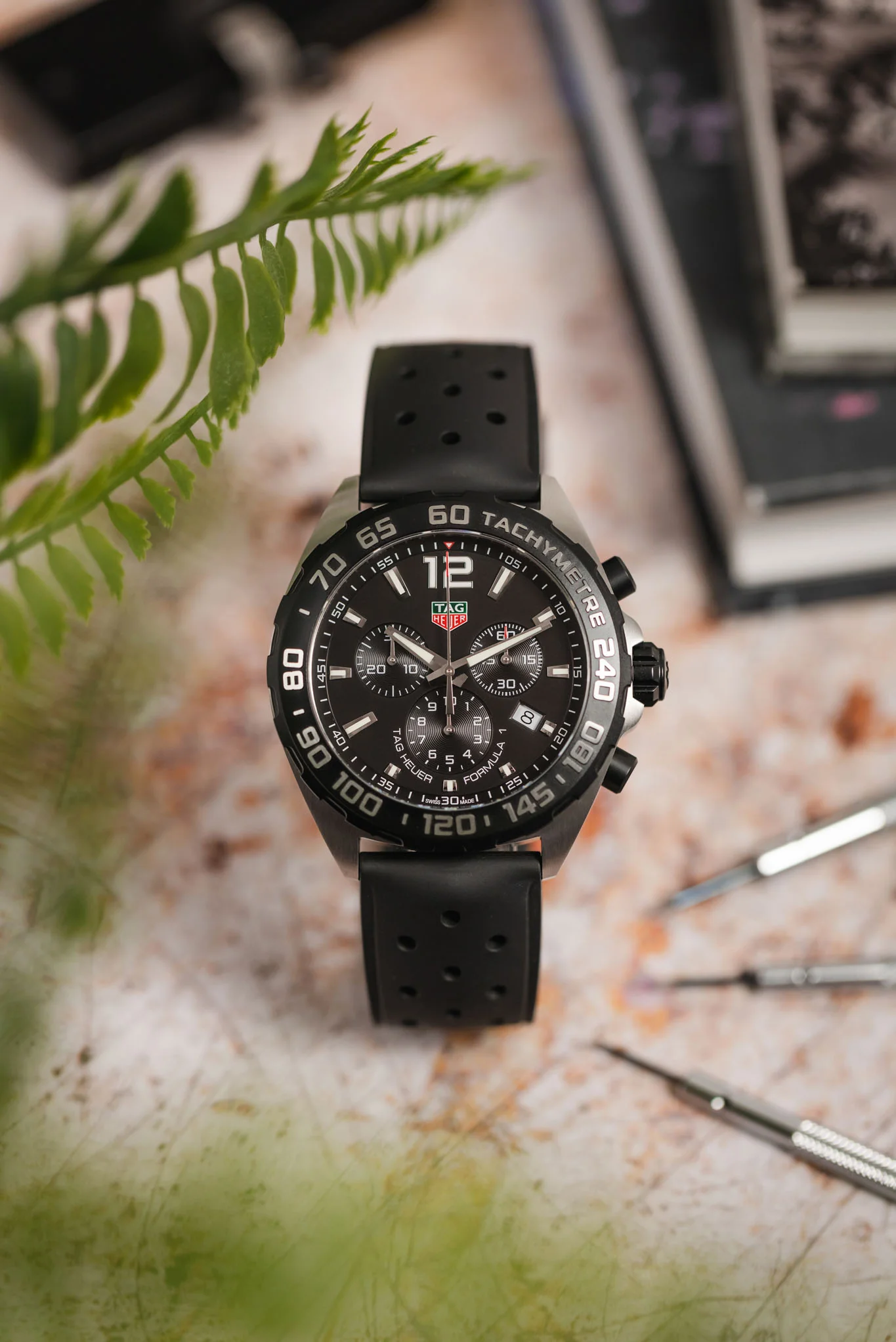 TAG HEUER CAZ1010.FT8024 Formula 1 43mm Quartz Chronograph – Black Dial & Rubber Strap - Image 5