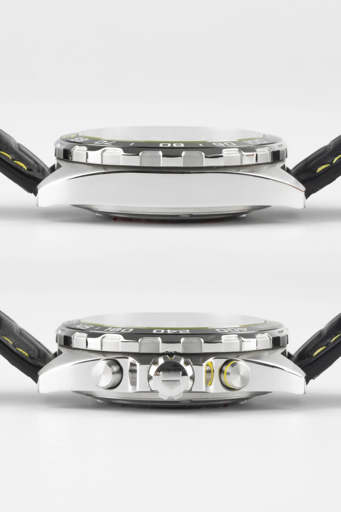 TAG HEUER CAZ201B.FC6487 Formula 1 × Senna 44mm Automatic Chronograph – Black Dial & Leather Strap - Image 5