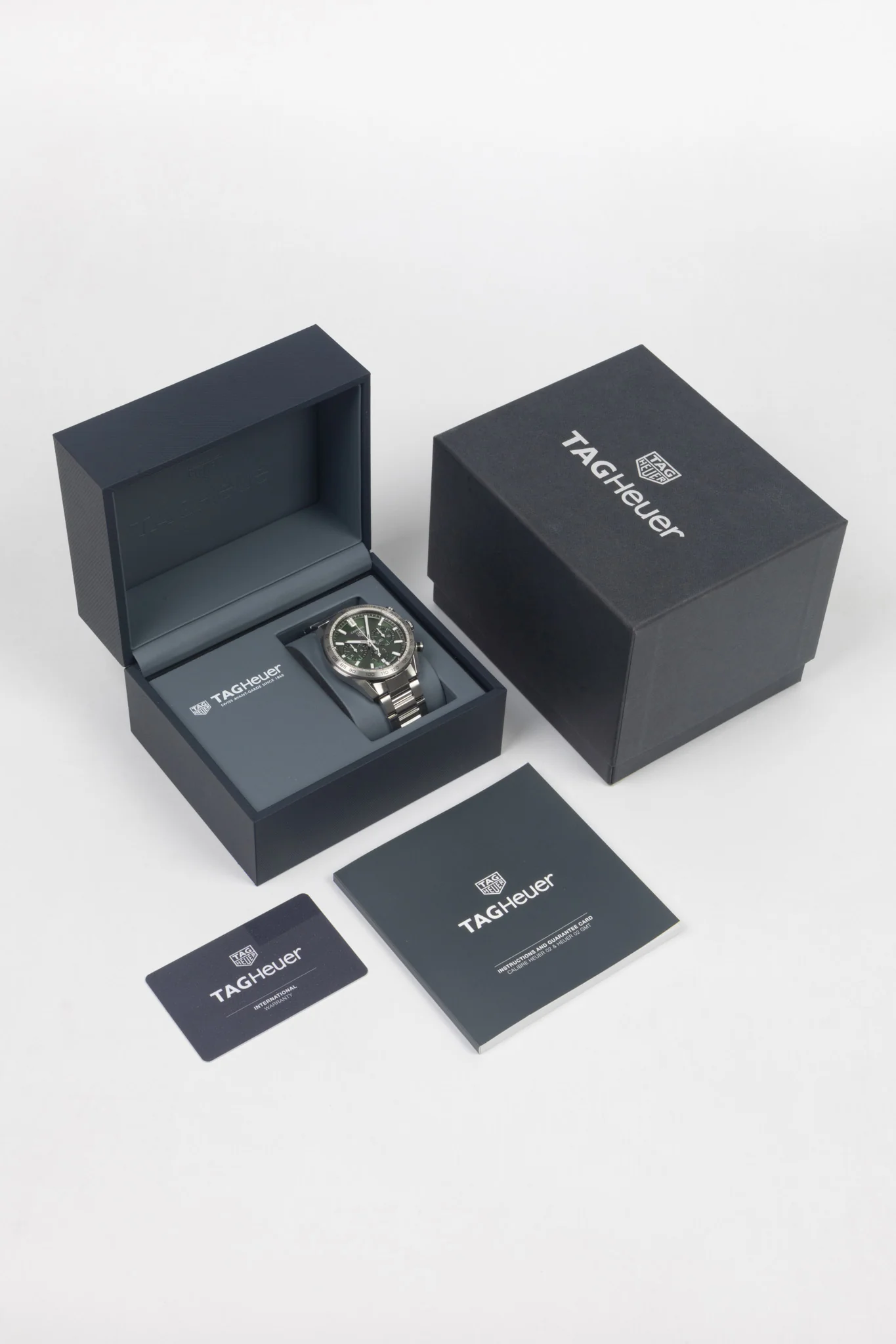 TAG HEUER CBN2A10.BA0643 Carrera Calibre Heuer 02 44mm Automatic Chronograph – Green Dial - Image 10