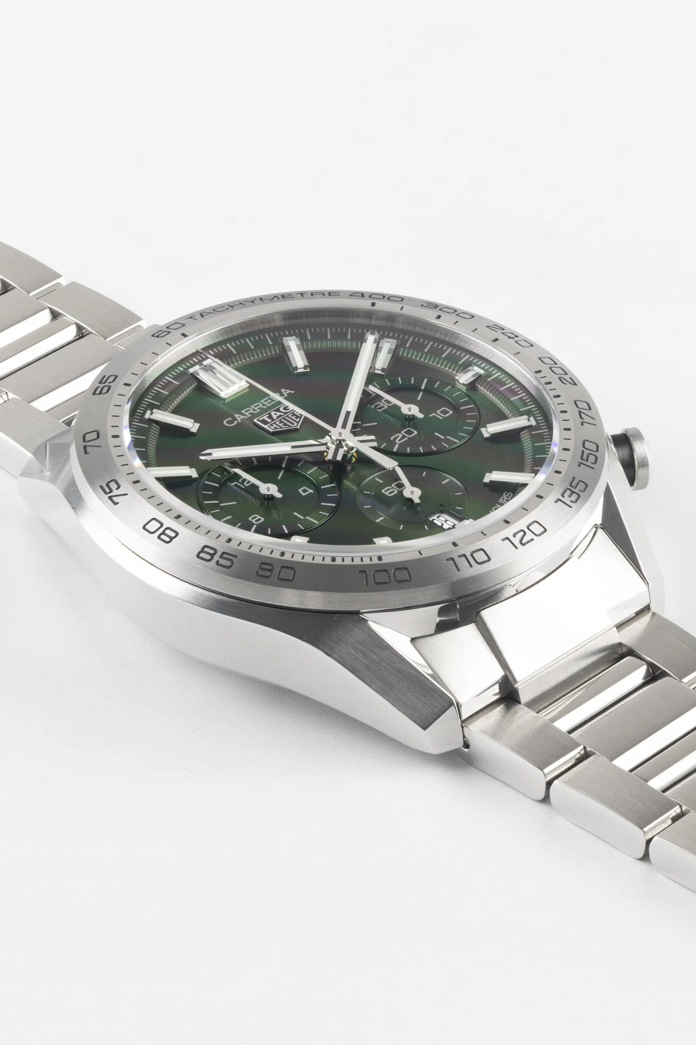 TAG HEUER CBN2A10.BA0643 Carrera Calibre Heuer 02 44mm Automatic Chronograph – Green Dial - Image 4