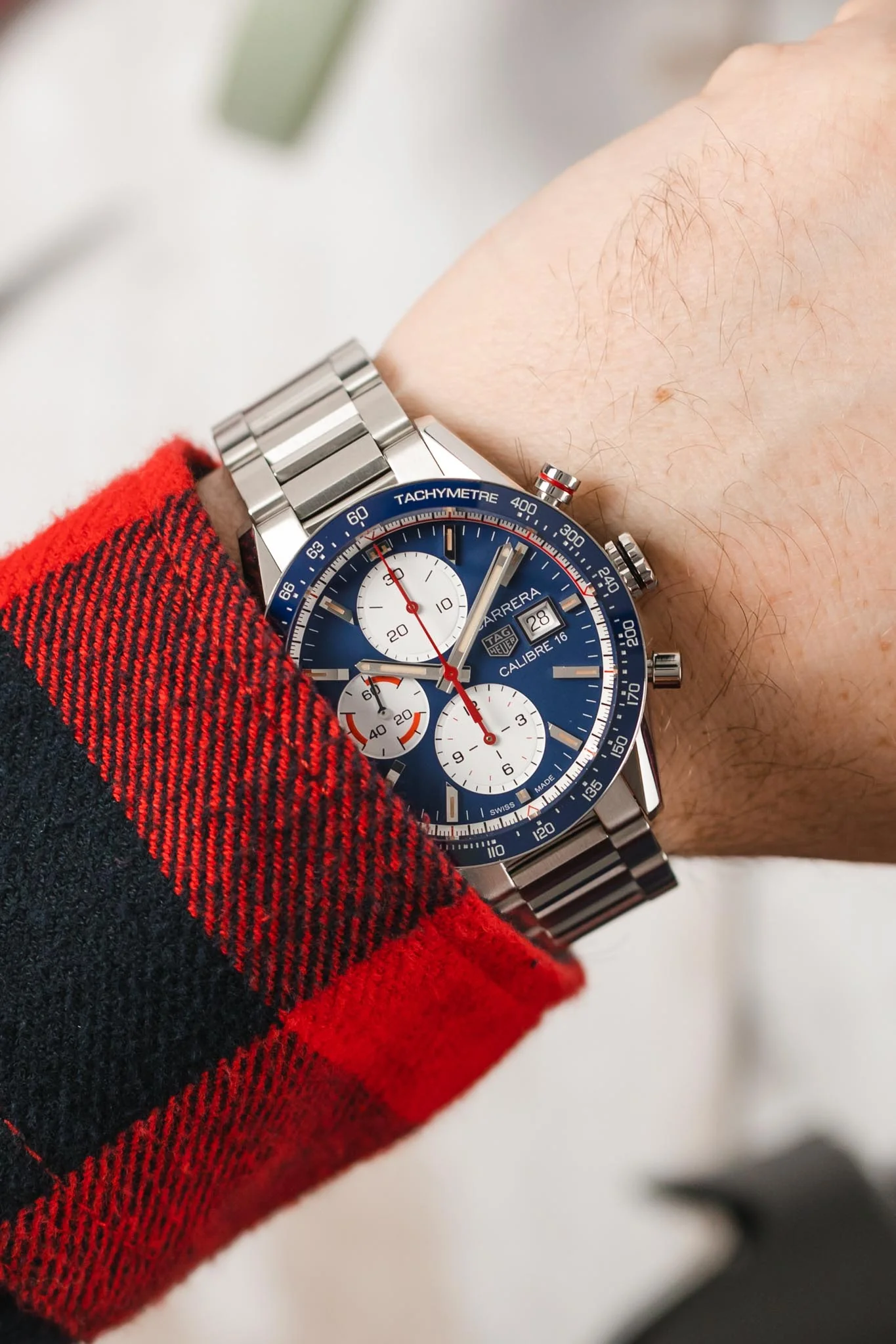 TAG HEUER CV201AR.BA0715 Carrera Calibre 16 41mm Automatic Chronograph - Blue Dial - Image 2