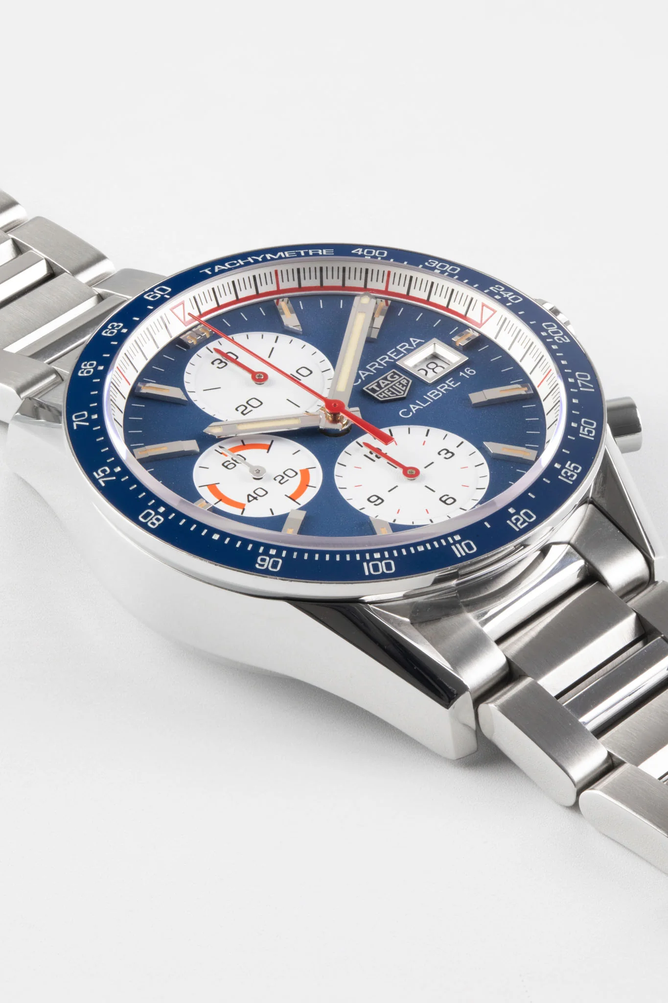TAG HEUER CV201AR.BA0715 Carrera Calibre 16 41mm Automatic Chronograph - Blue Dial - Image 3
