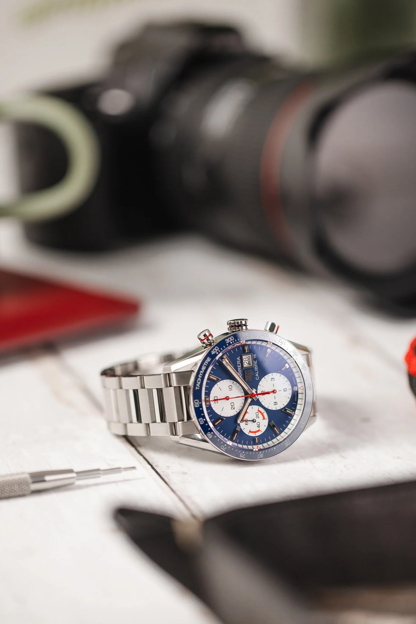 TAG HEUER CV201AR.BA0715 Carrera Calibre 16 41mm Automatic Chronograph - Blue Dial - Image 5