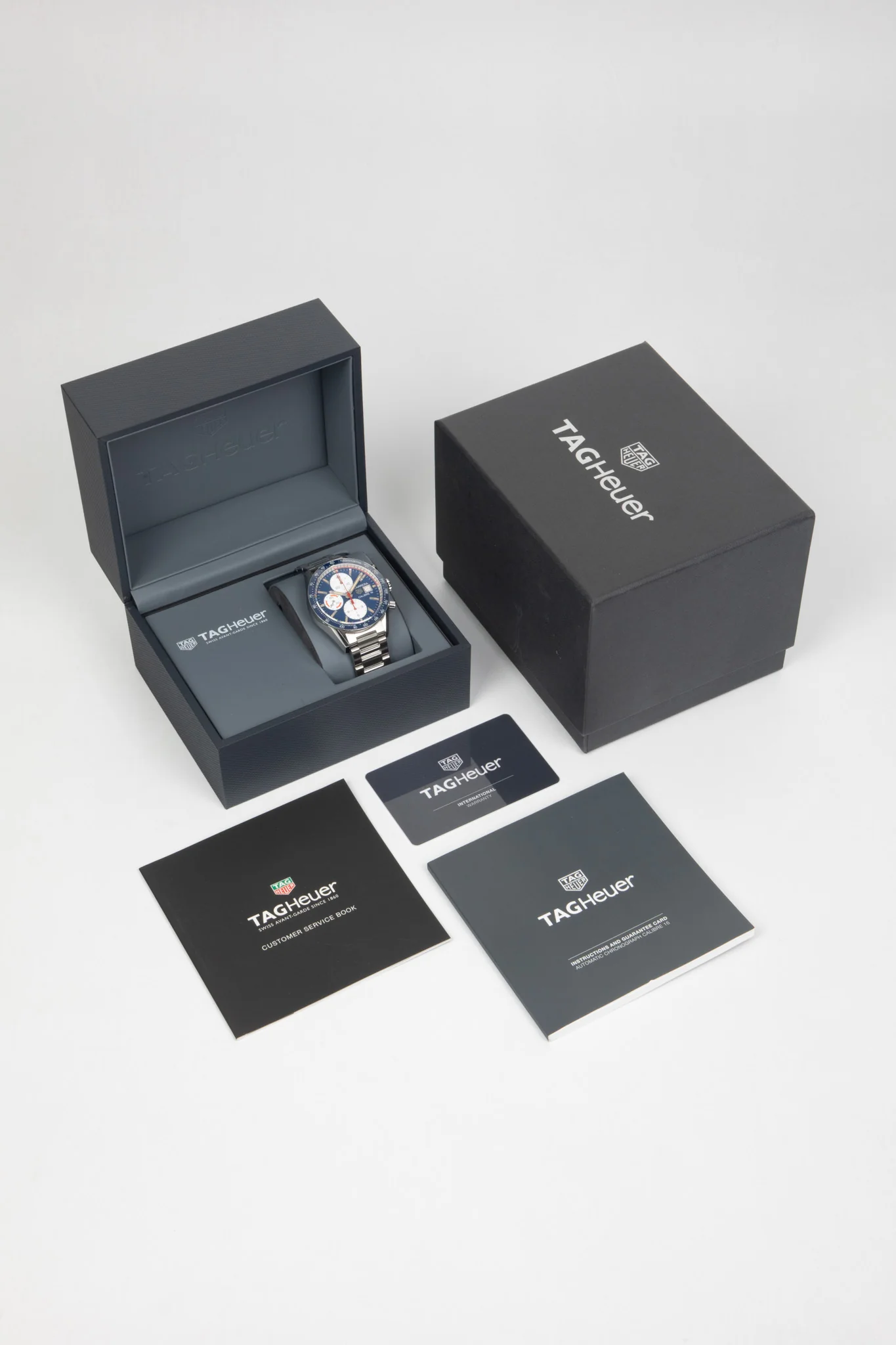 TAG HEUER CV201AR.BA0715 Carrera Calibre 16 41mm Automatic Chronograph - Blue Dial - Image 9