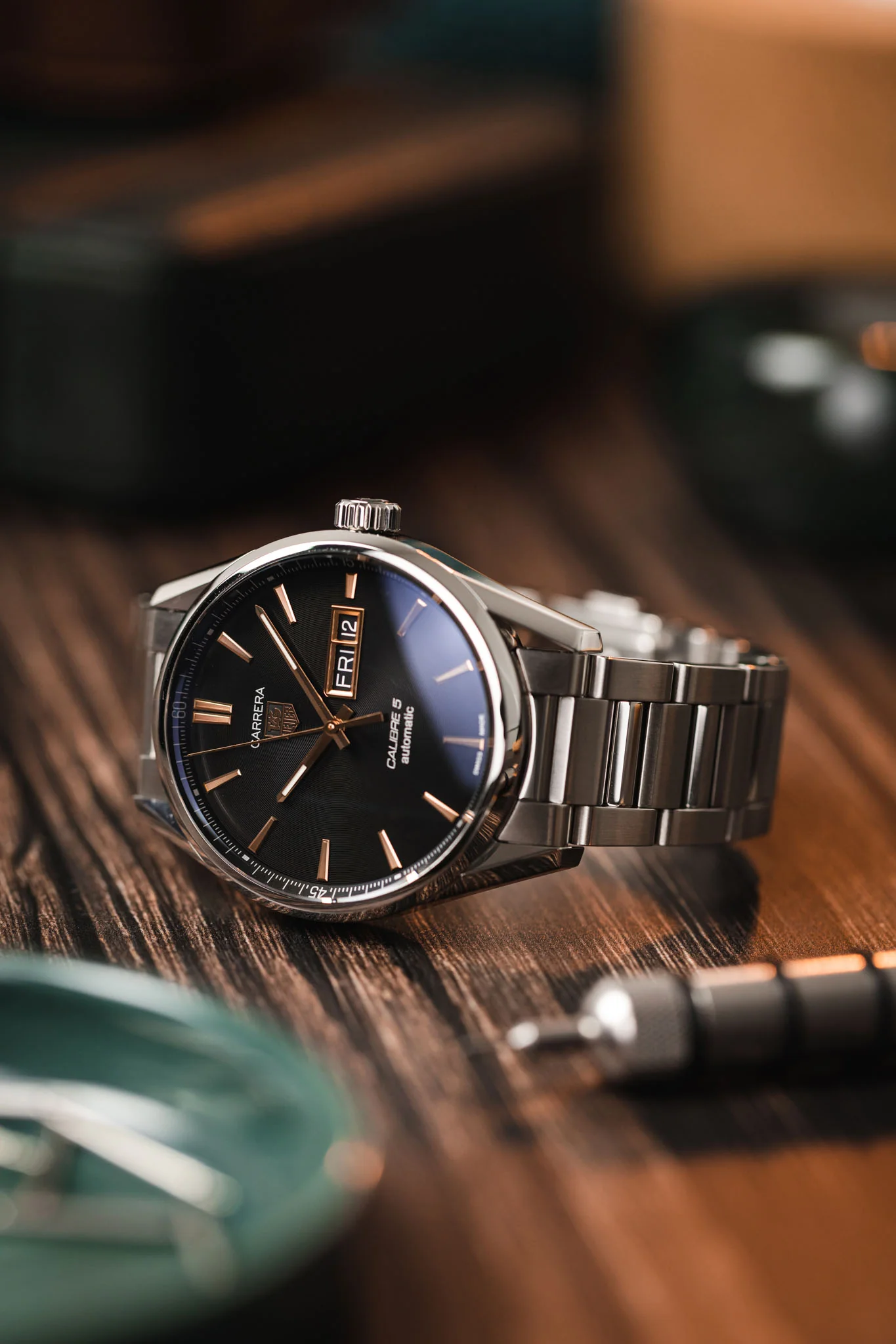 TAG HEUER Carrera Calibre 5 Day & Date Watch - Image 4