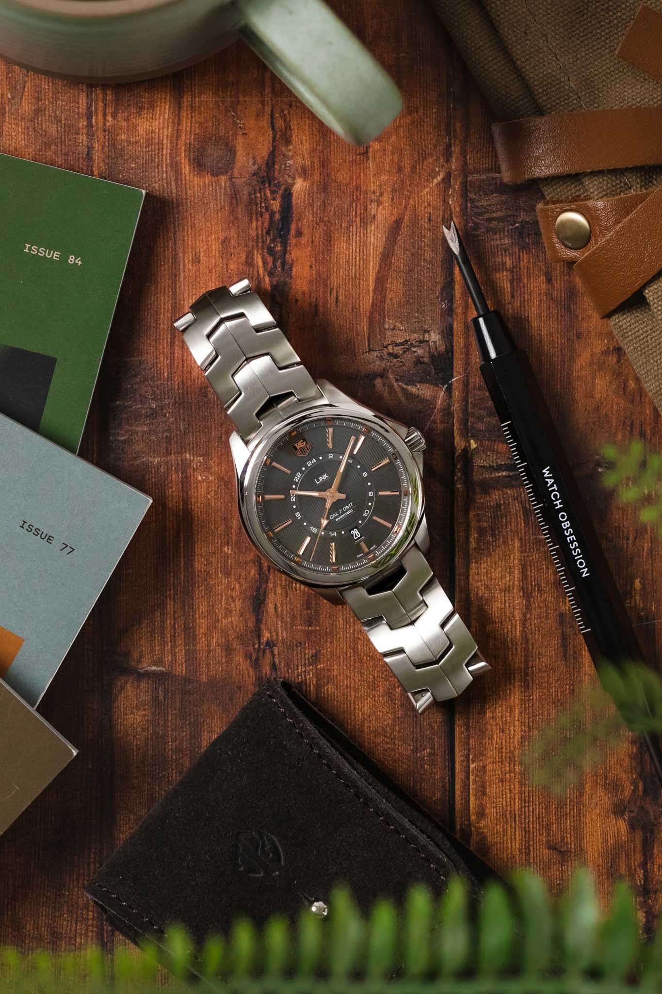 TAG HEUER Link GMT Watch - Anthracite Dial - Image 8