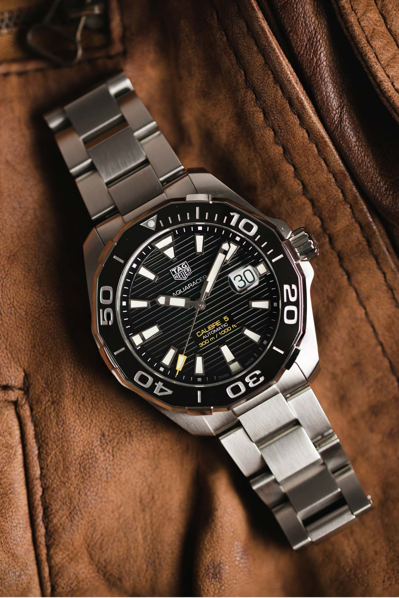 TAG HEUER WAY201A.BA0927 Aquaracer Calibre 5 43mm Automatic Watch - Black Dial - Image 12