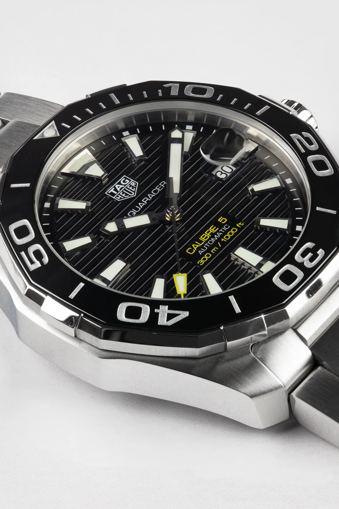 TAG HEUER WAY201A.BA0927 Aquaracer Calibre 5 43mm Automatic Watch - Black Dial - Image 5
