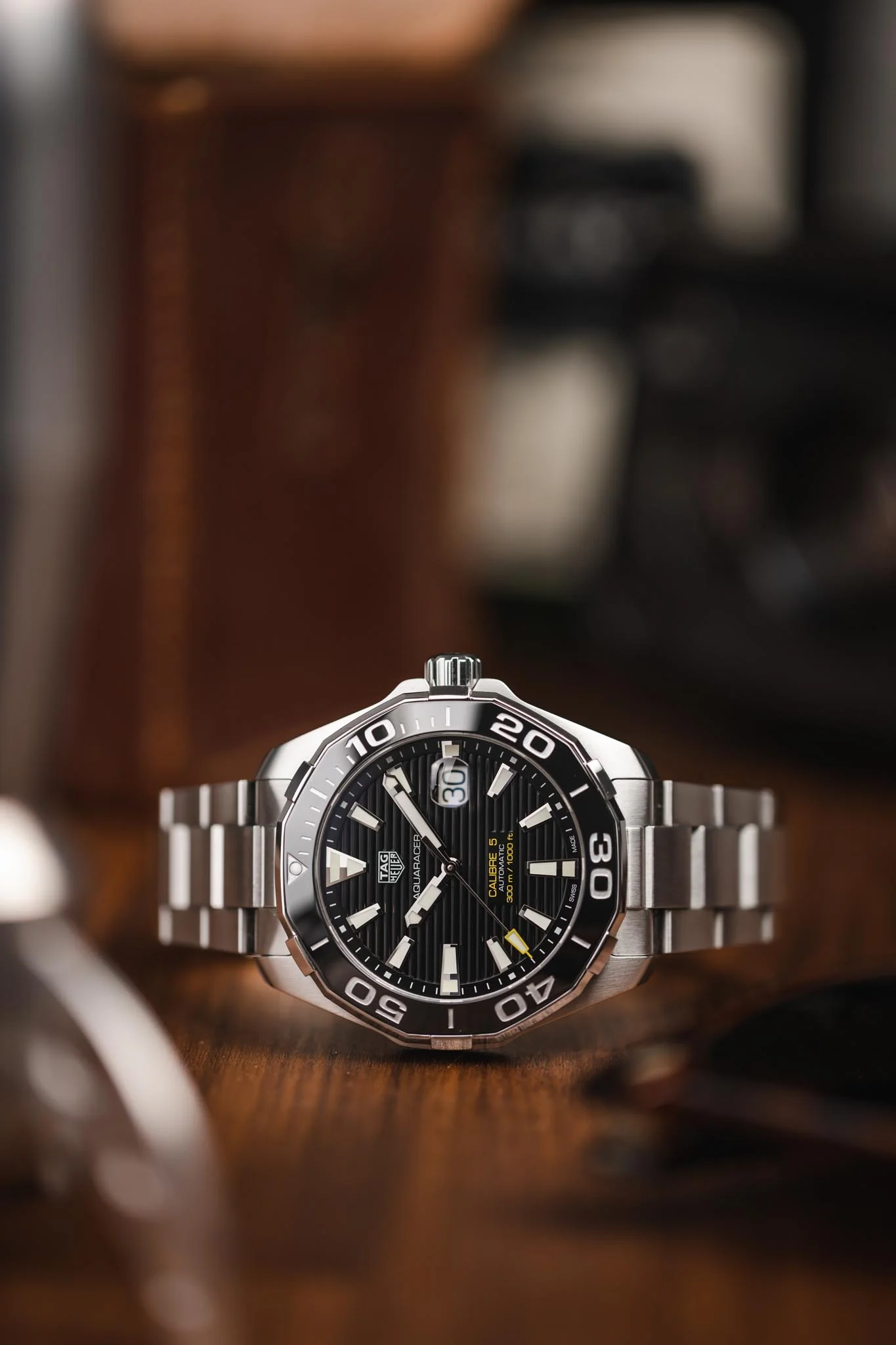 TAG HEUER WAY201A.BA0927 Aquaracer Calibre 5 43mm Automatic Watch - Black Dial - Image 9
