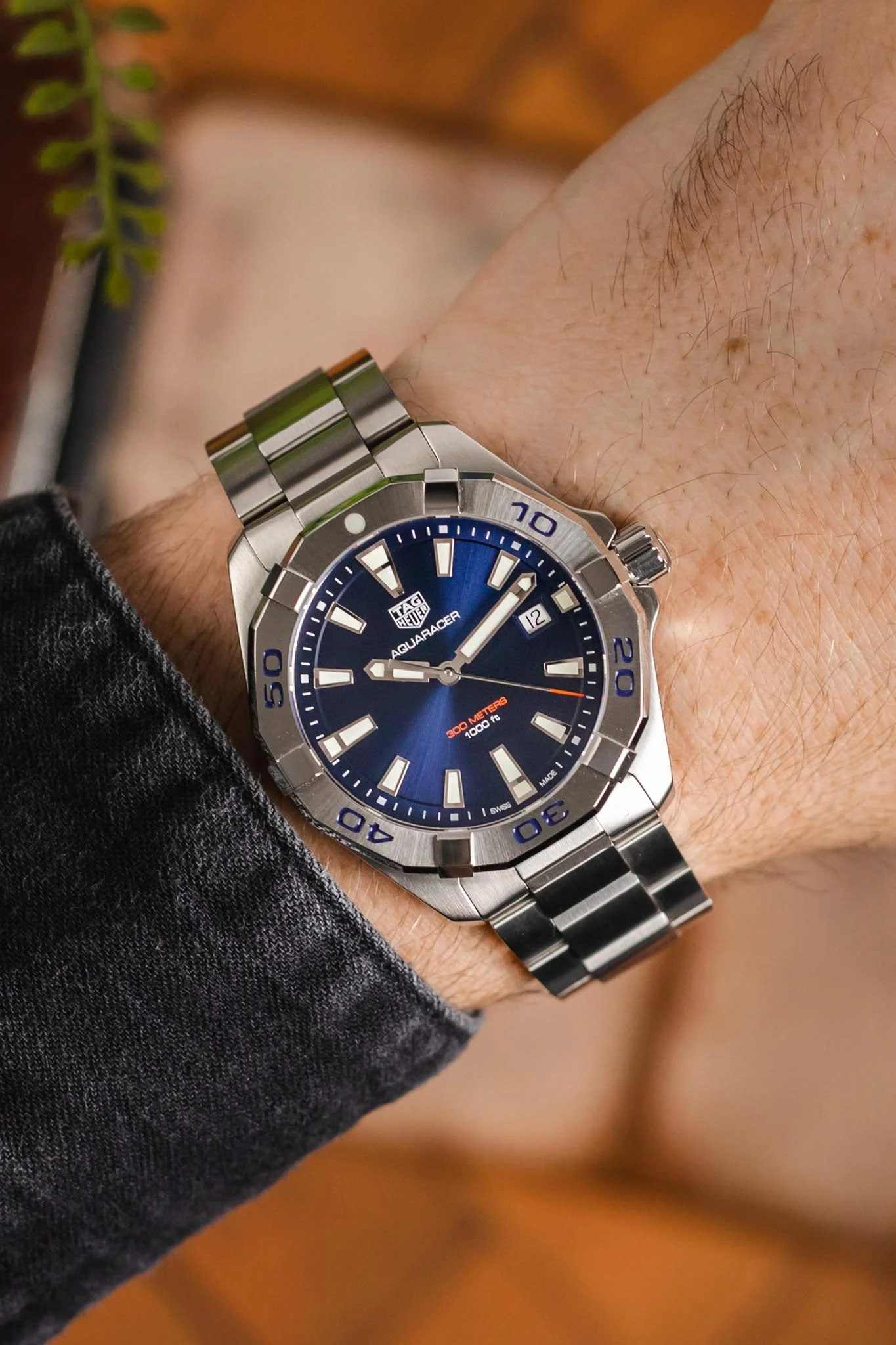 TAG HEUER WBD1112.BA0928 Aquaracer 41mm Quartz Watch - Blue Dial - Image 2
