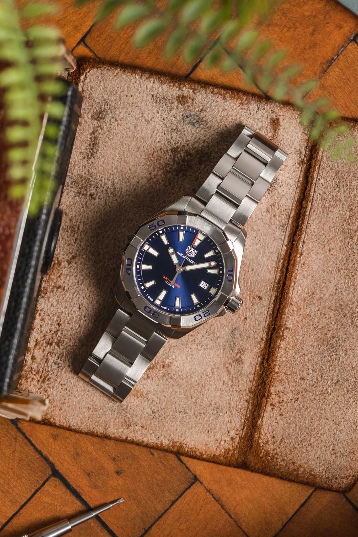 TAG HEUER WBD1112.BA0928 Aquaracer 41mm Quartz Watch - Blue Dial - Image 5
