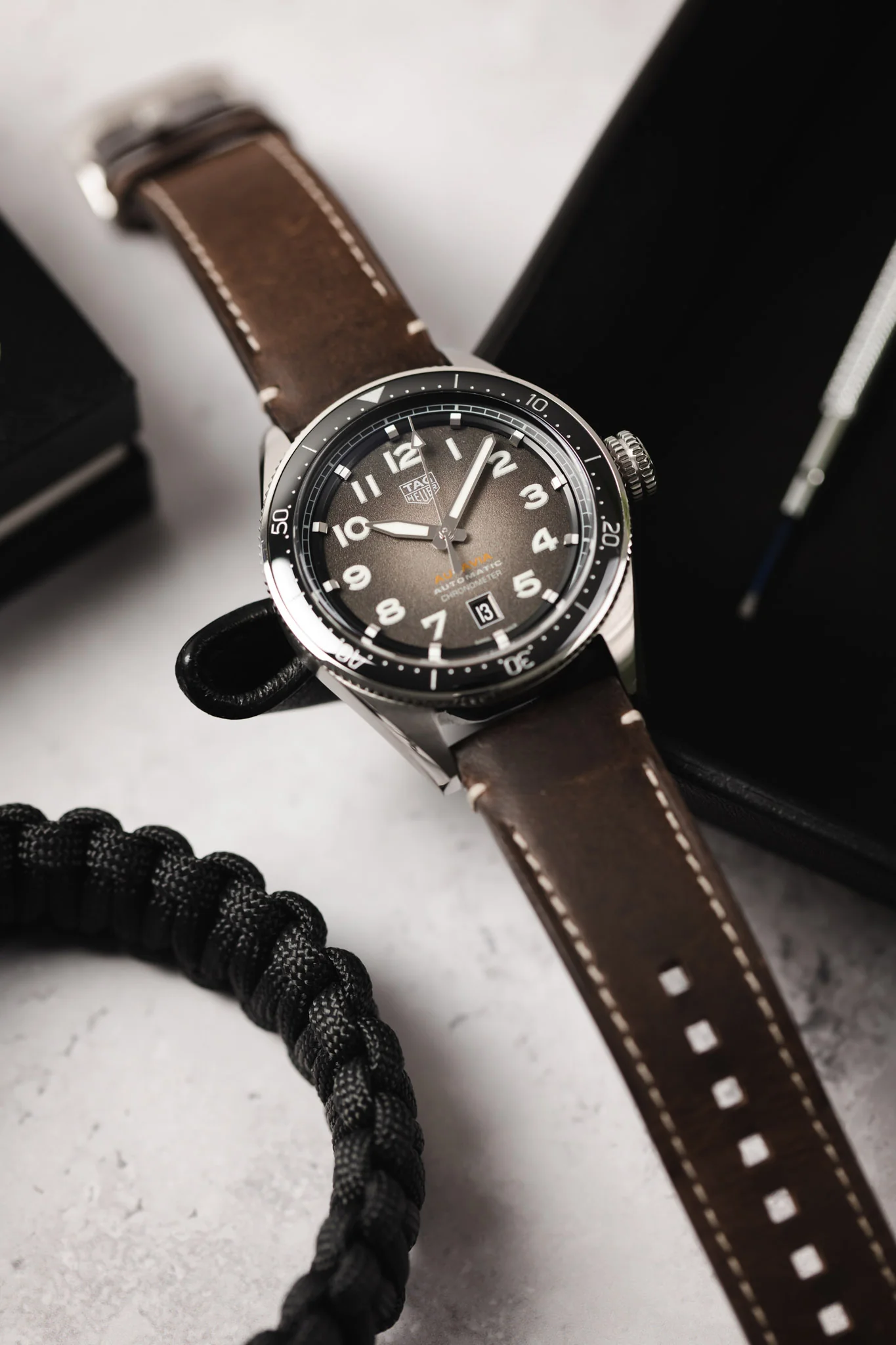 TAG HEUER WBE5114.FC8266 Autavia Calibre 5 42mm Automatic Watch - Brown Dial - Image 4