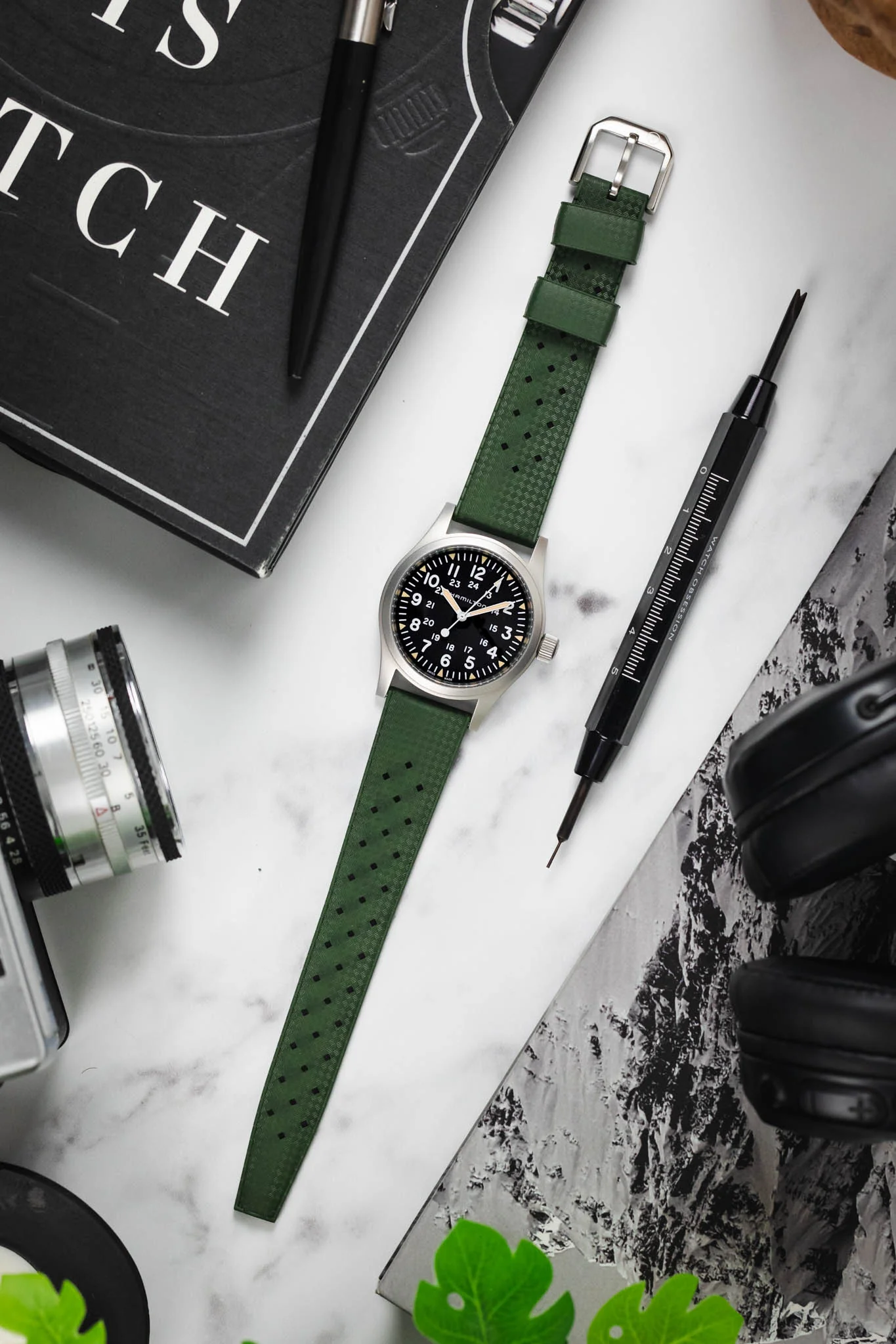 TROPIC® Dive Watch Strap in GREEN - Image 8