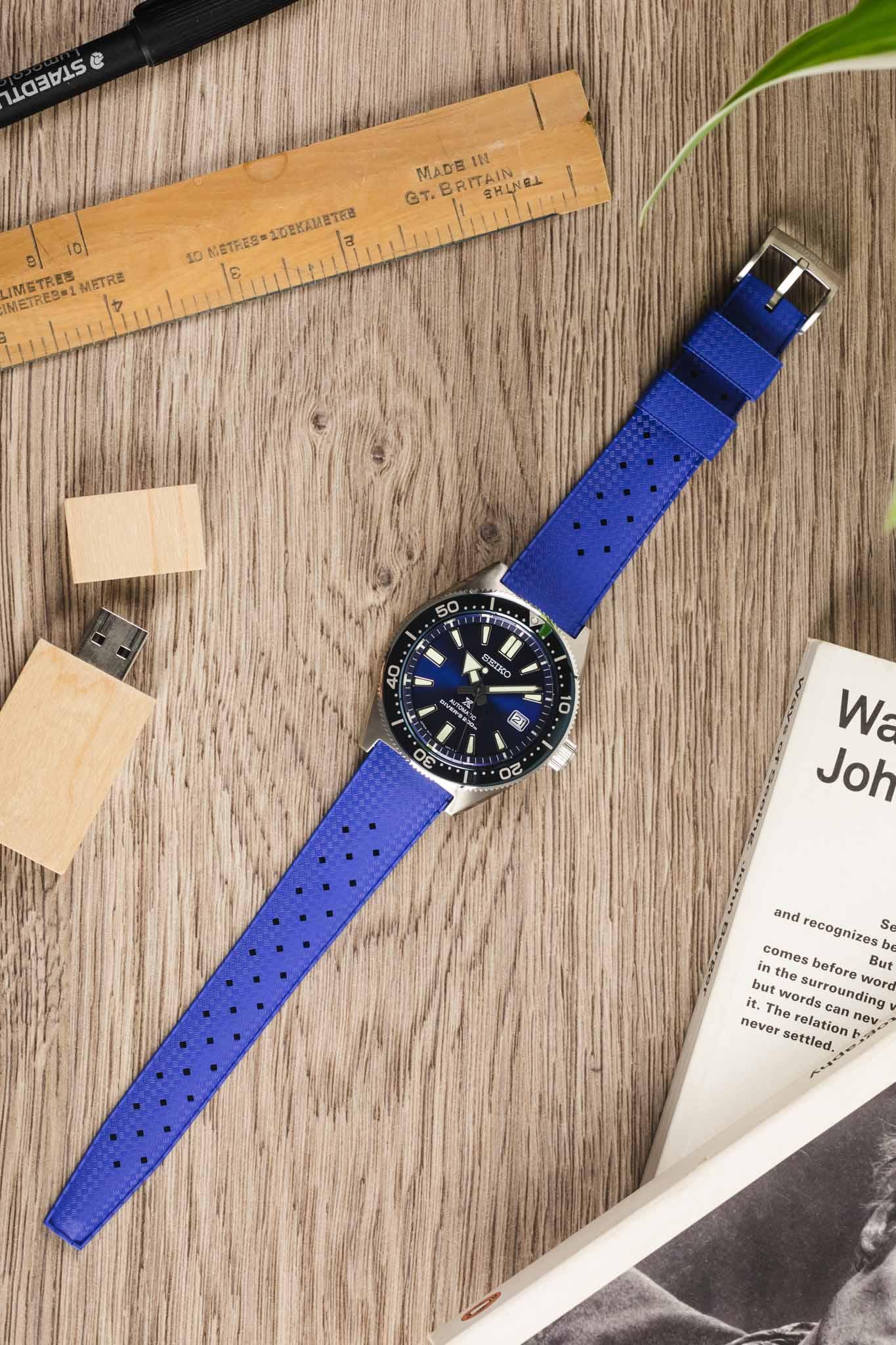 TROPIC® Dive Watch Strap in ROYAL BLUE - Image 4