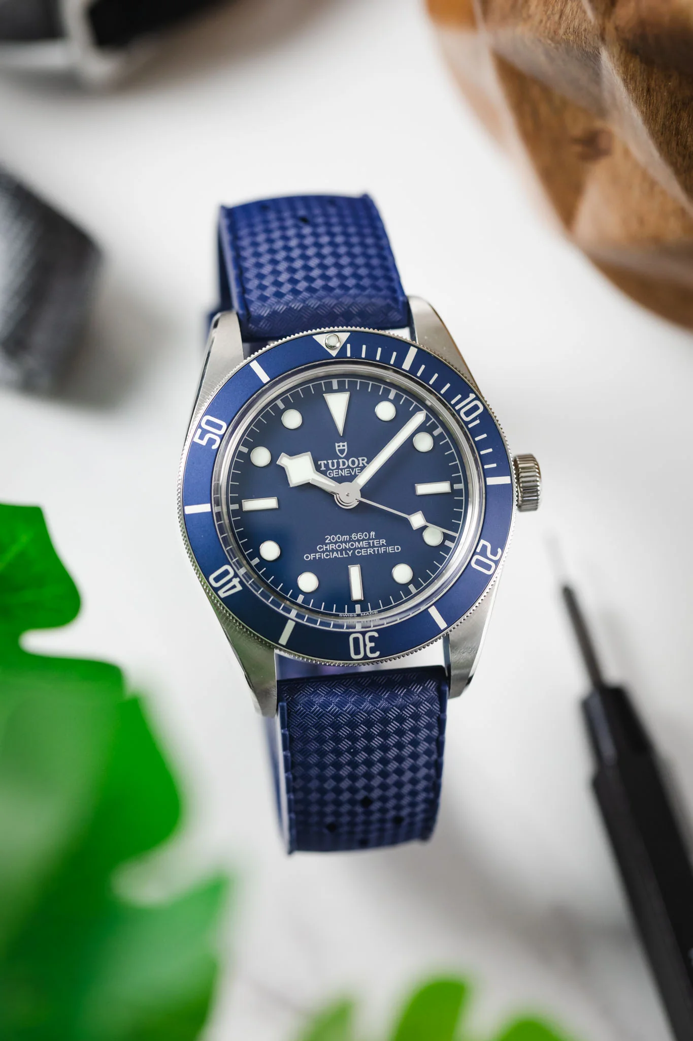 TROPIC® Dive Watch Strap in NAVY BLUE - Image 4