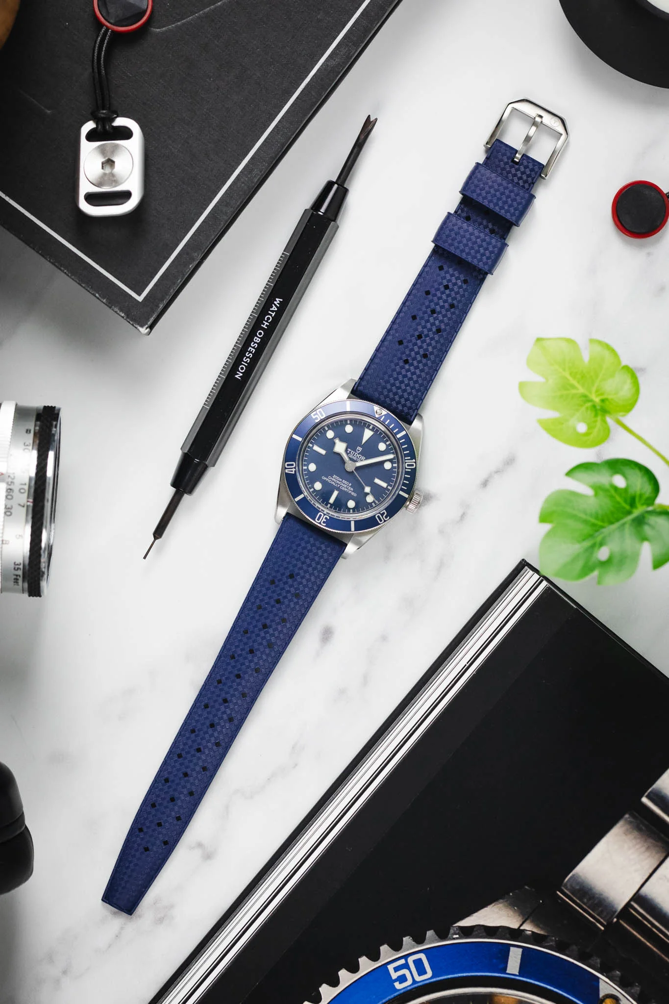 TROPIC® Dive Watch Strap in NAVY BLUE - Image 8