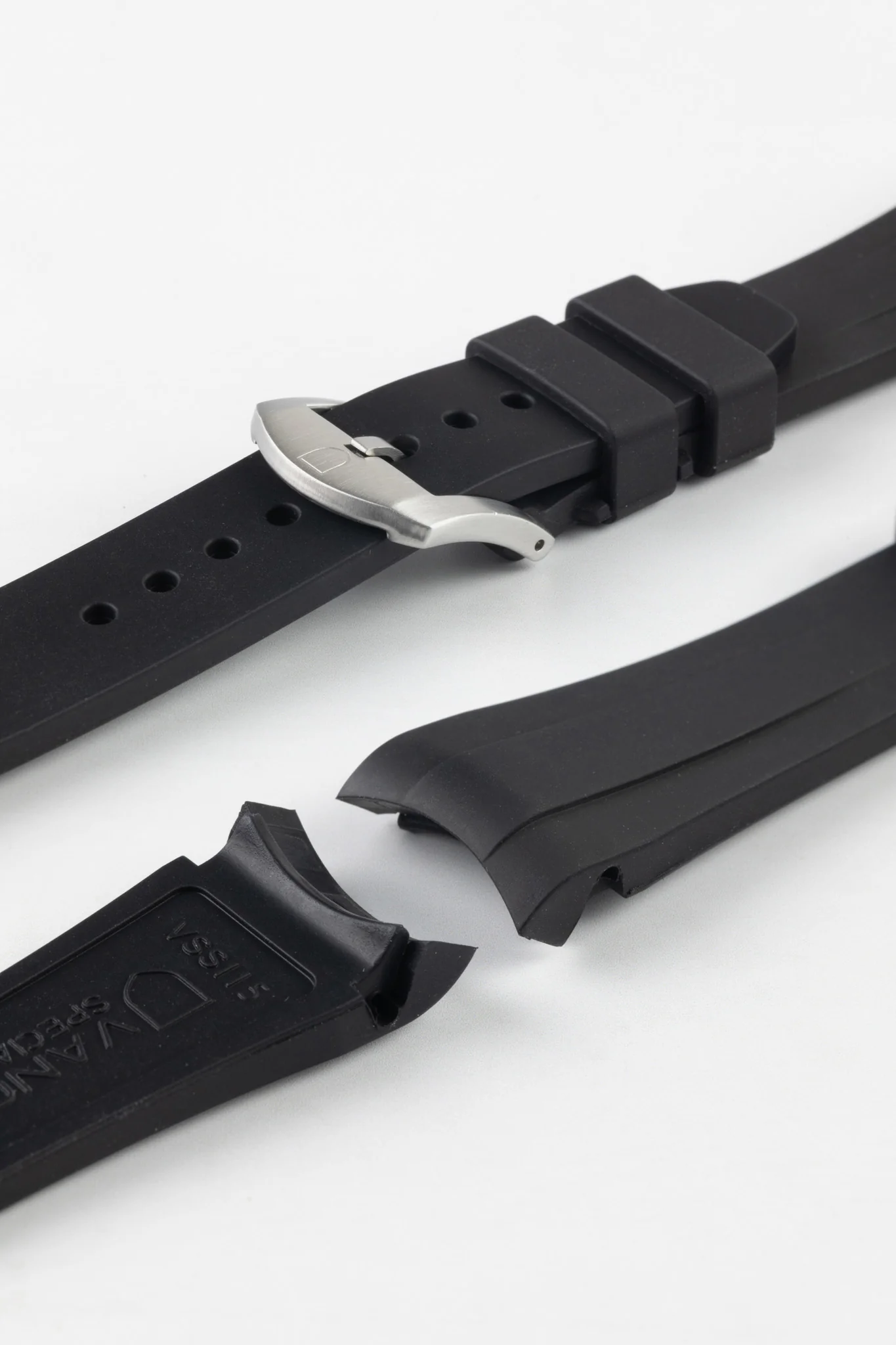 VANGUARD Integrated Rubber Watch Strap for Tudor Black Bay58 in BLACK - Image 7
