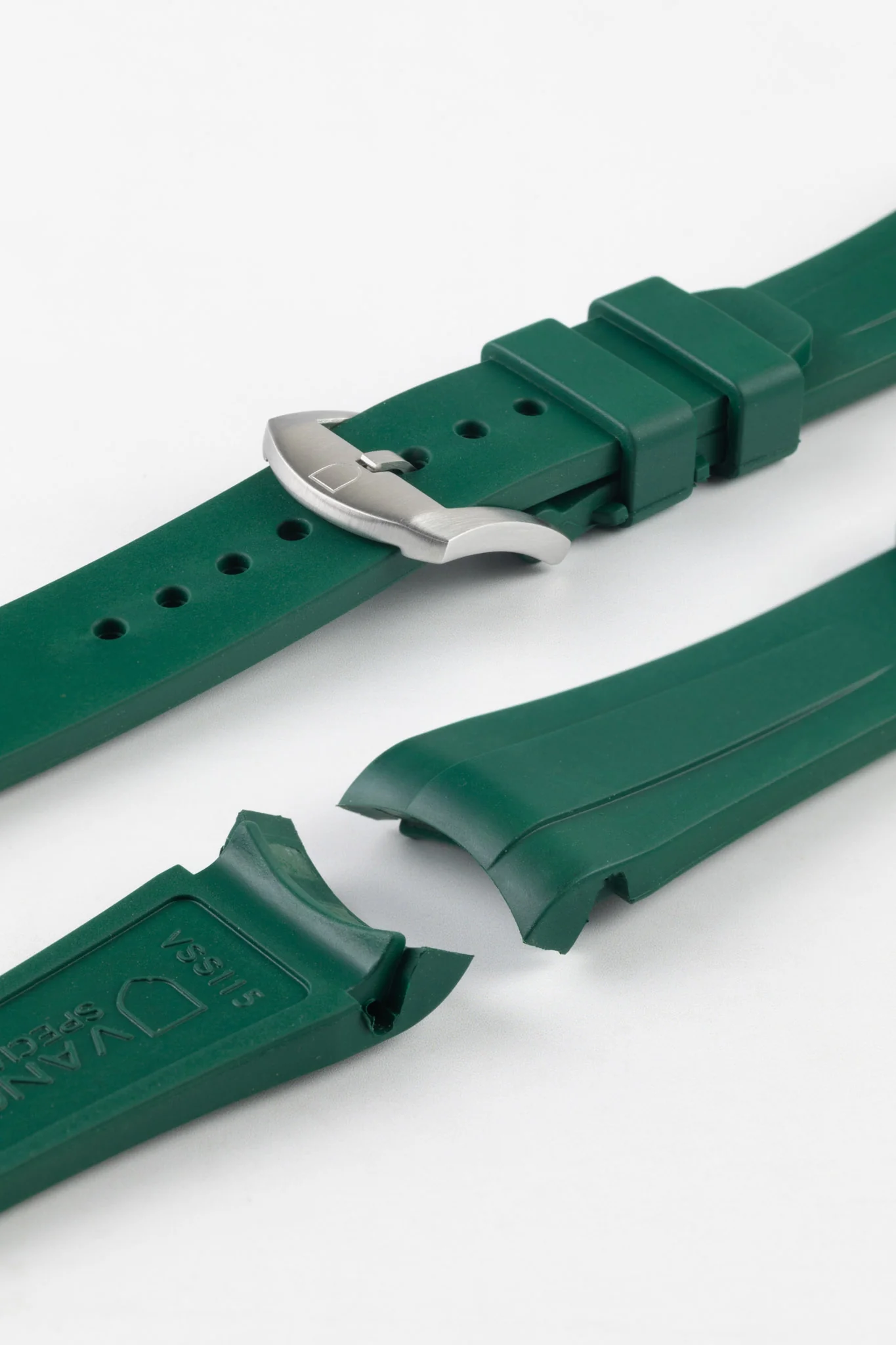 VANGUARD Integrated Rubber Watch Strap for Tudor Black Bay 58 in GREEN - Image 7