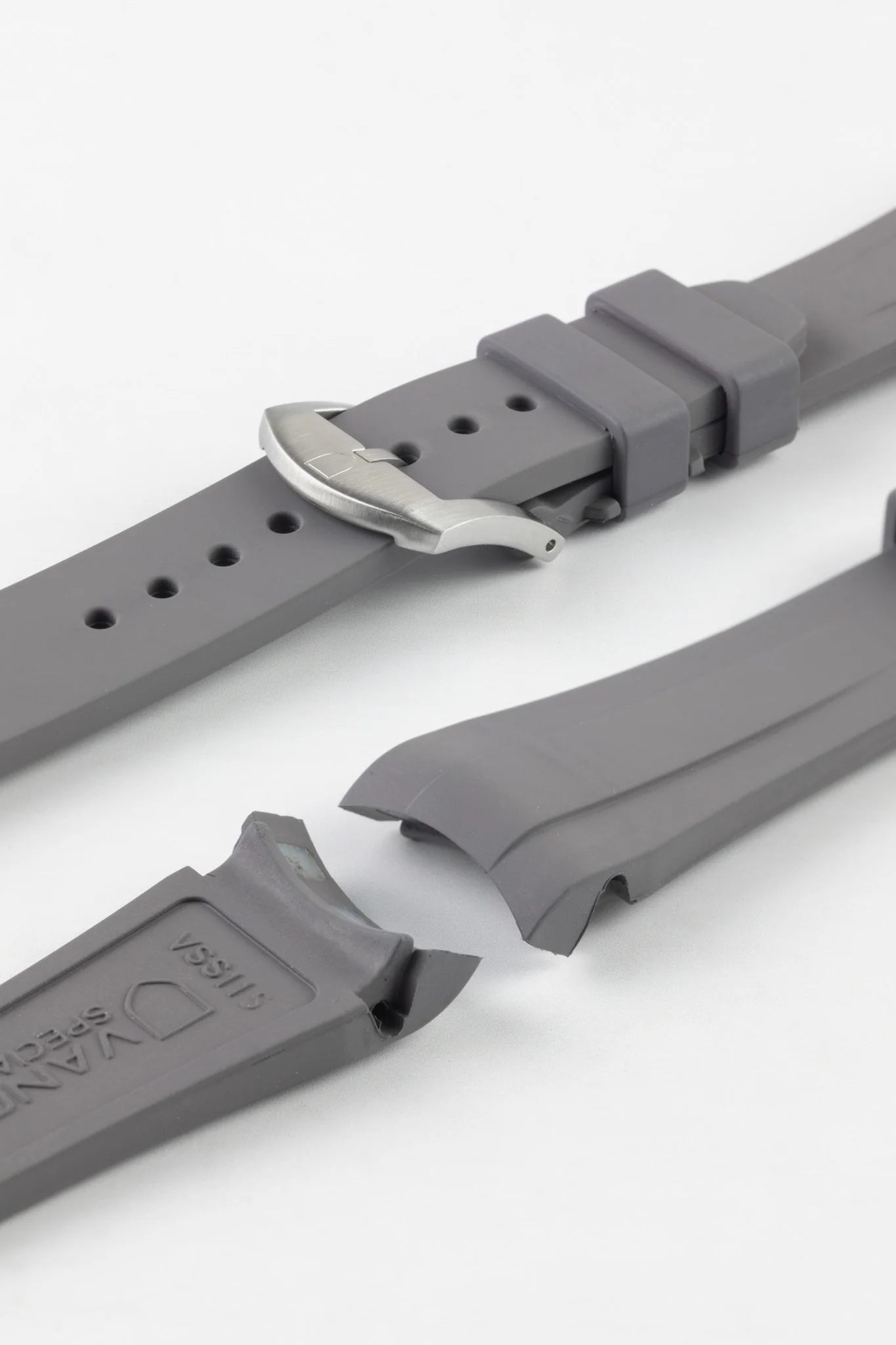 VANGUARD Integrated Rubber Watch Strap for Tudor Black Bay 58 in GREY - Image 7